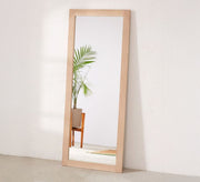 Wide Rectangular Wooden Frame Mirror - Vitrine Furniture - Décor