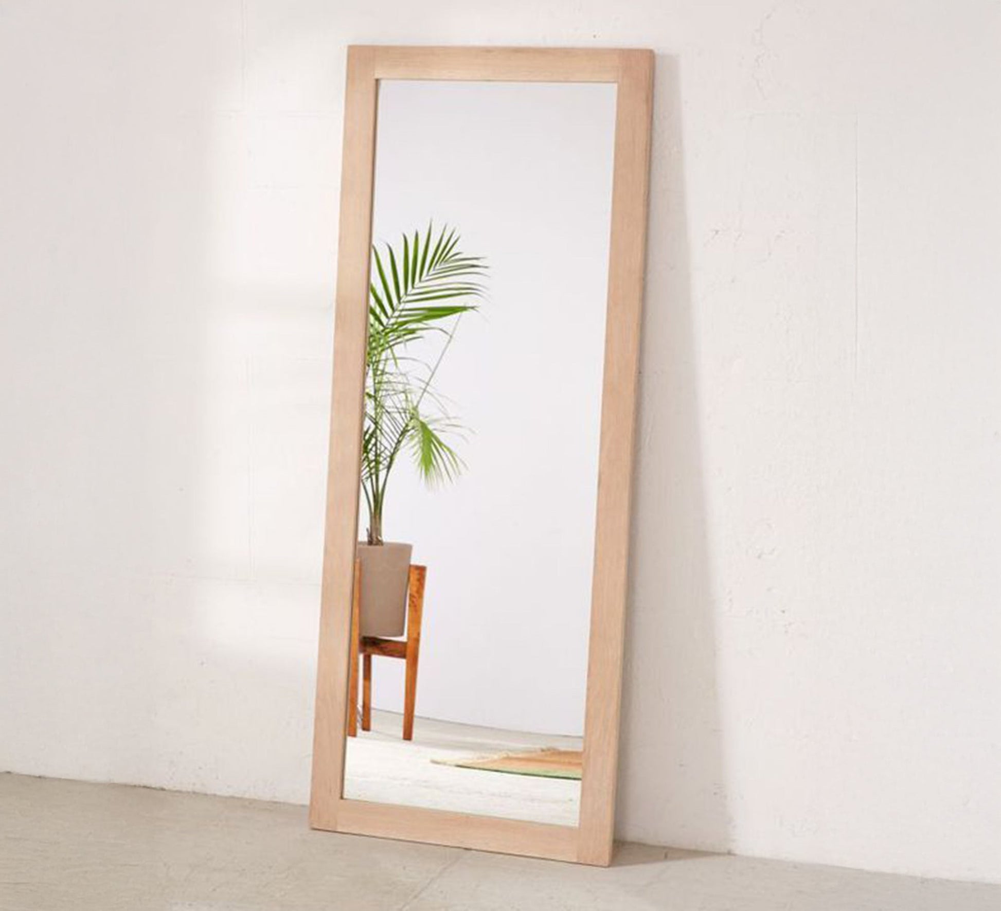 Wide Rectangular Wooden Frame Mirror - Vitrine Furniture - Décor