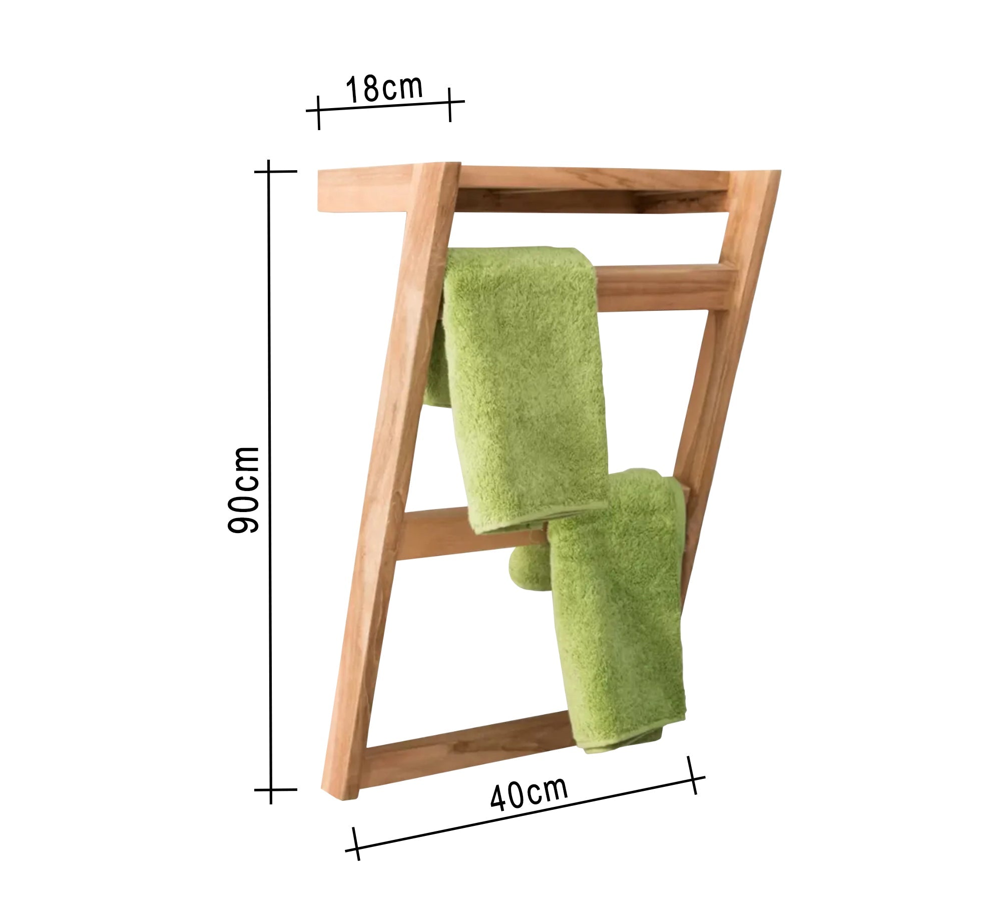 Wooden bathroom towel holder with decorative shelf - Vitrine Furniture - Furniture