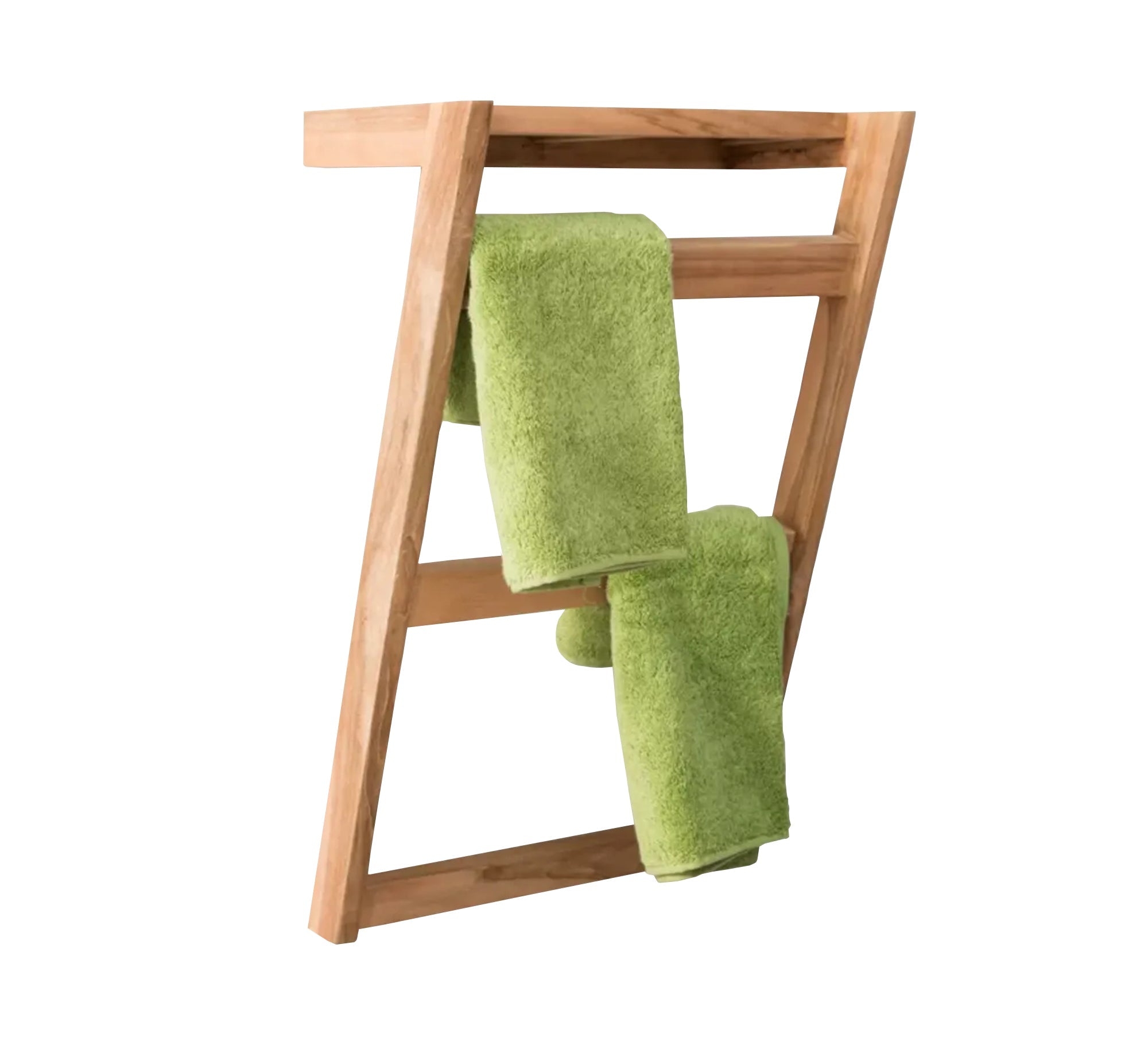 Wooden bathroom towel holder with decorative shelf - Vitrine Furniture - Furniture