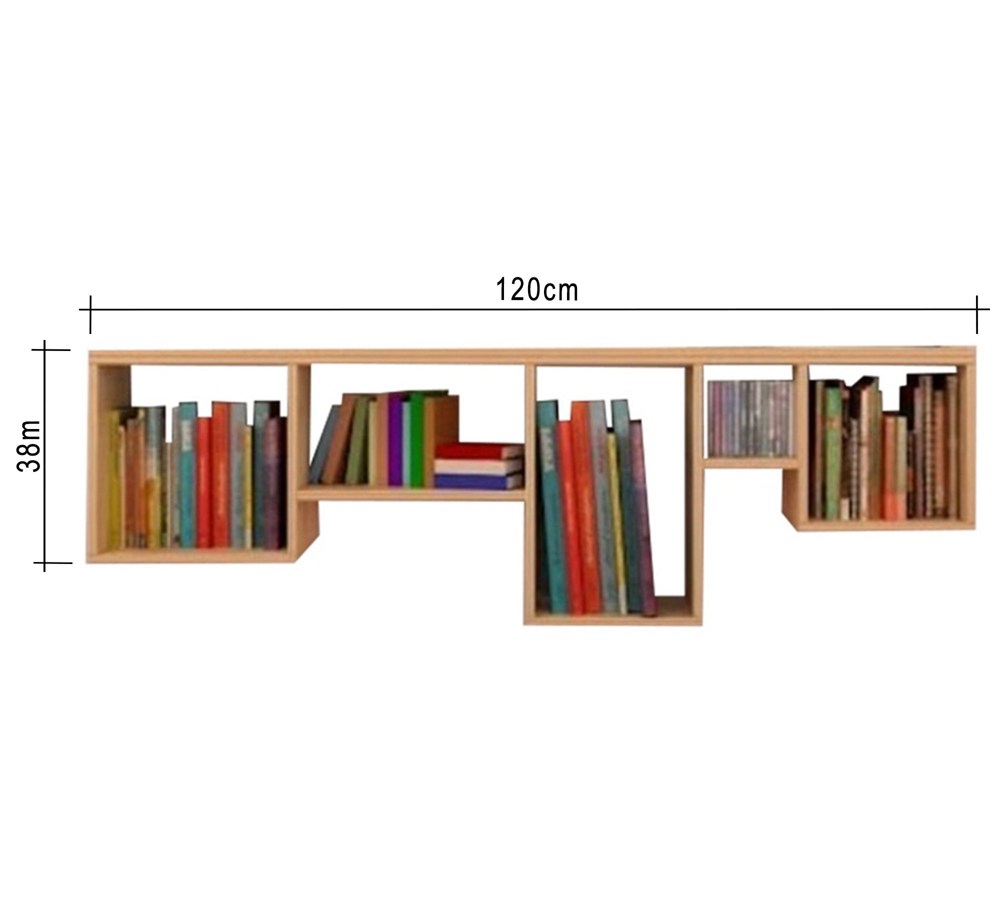 Wooden beige shelving unit - Vitrine Furniture - Décor