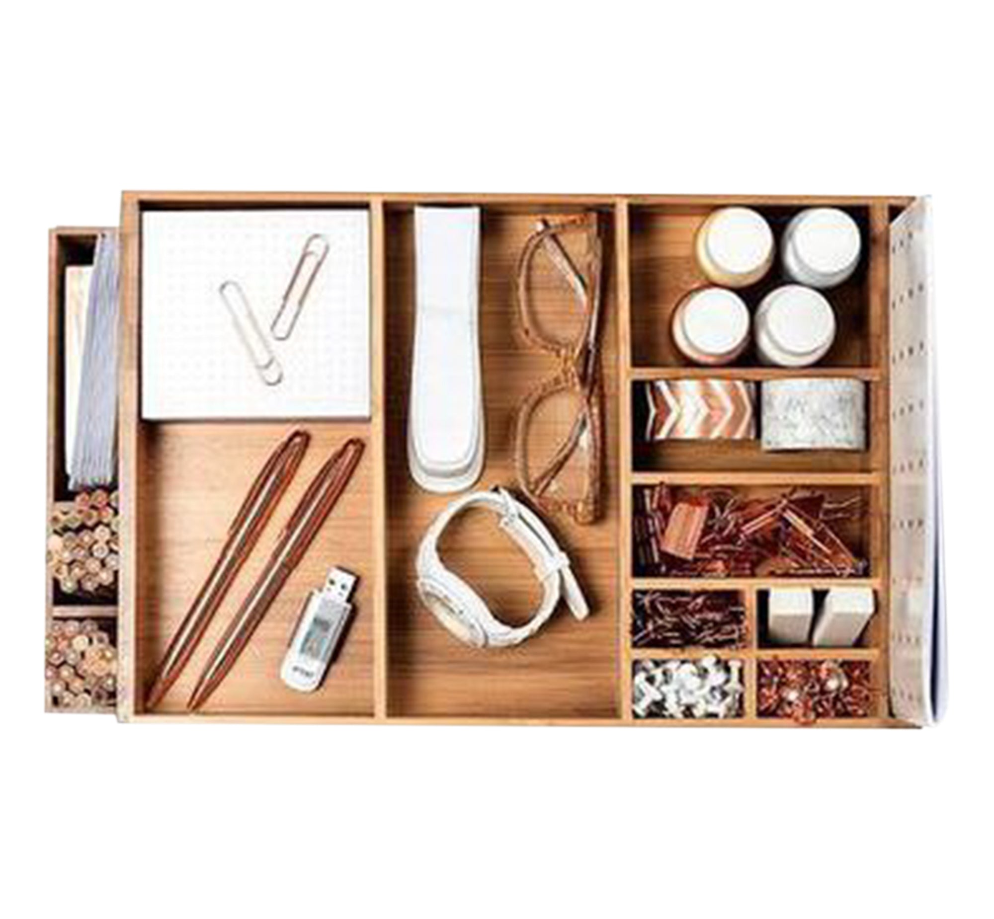 Wooden Beige smart desk organizer - Vitrine Furniture - Furniture