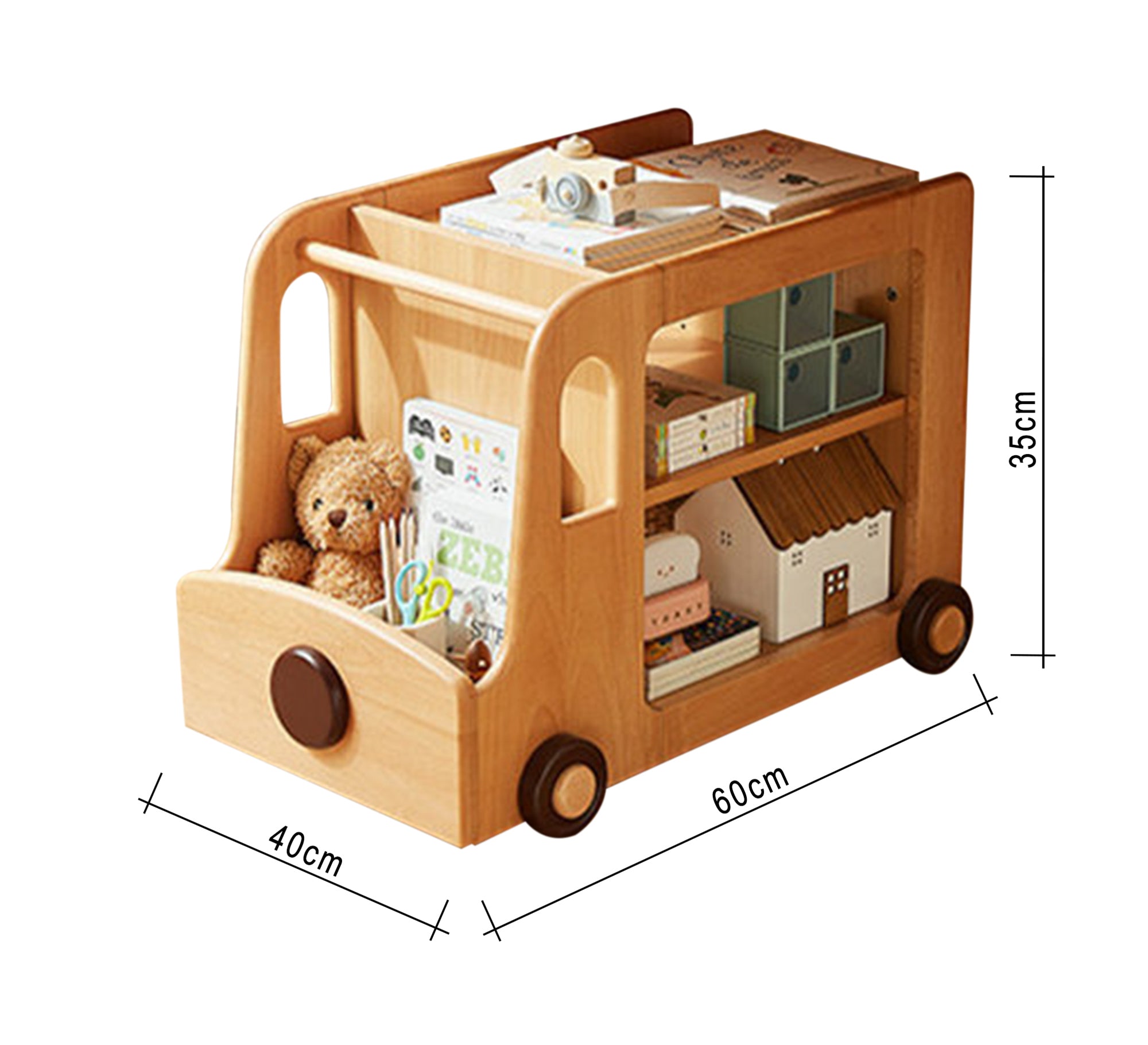 Wooden car shape toy organizer - Vitrine Furniture - Furniture