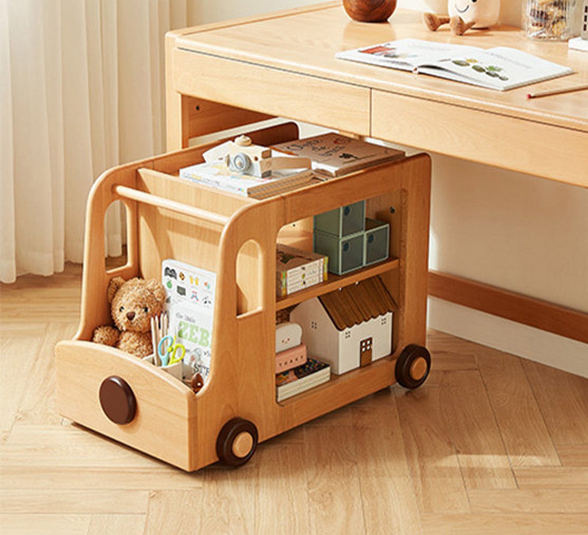 Wooden car shape toy organizer - Vitrine Furniture - Furniture