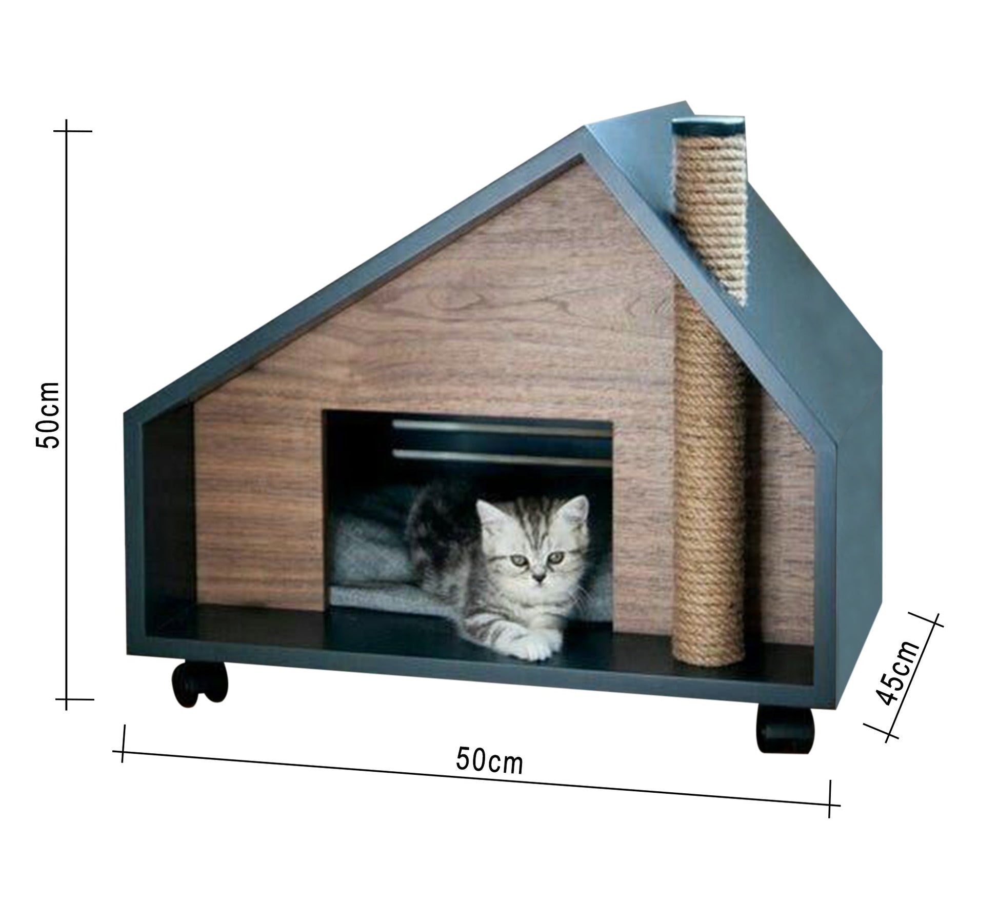 Wooden cat house - Vitrine Furniture - Décor