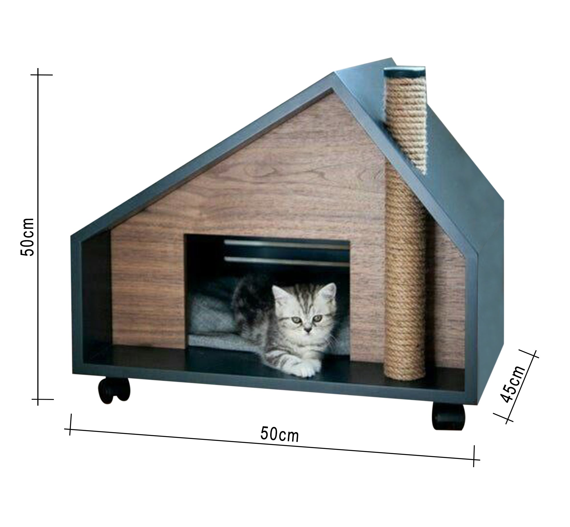 Wooden cat house - Vitrine Furniture - Décor