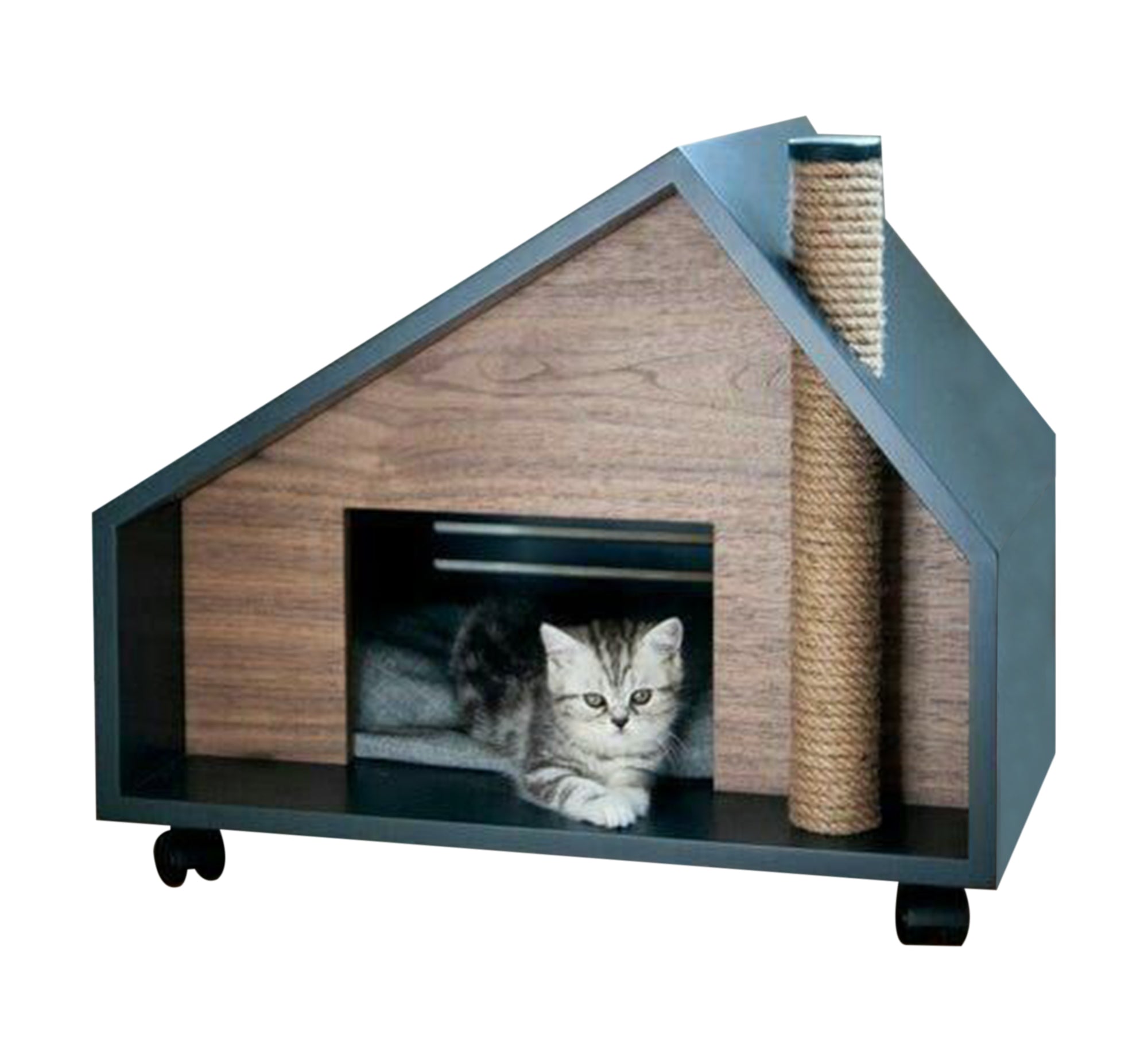 Wooden cat house - Vitrine Furniture - Décor