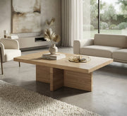 Wooden coffee table with a sophisticated geometric design - Vitrine Furniture - Coffee Tables