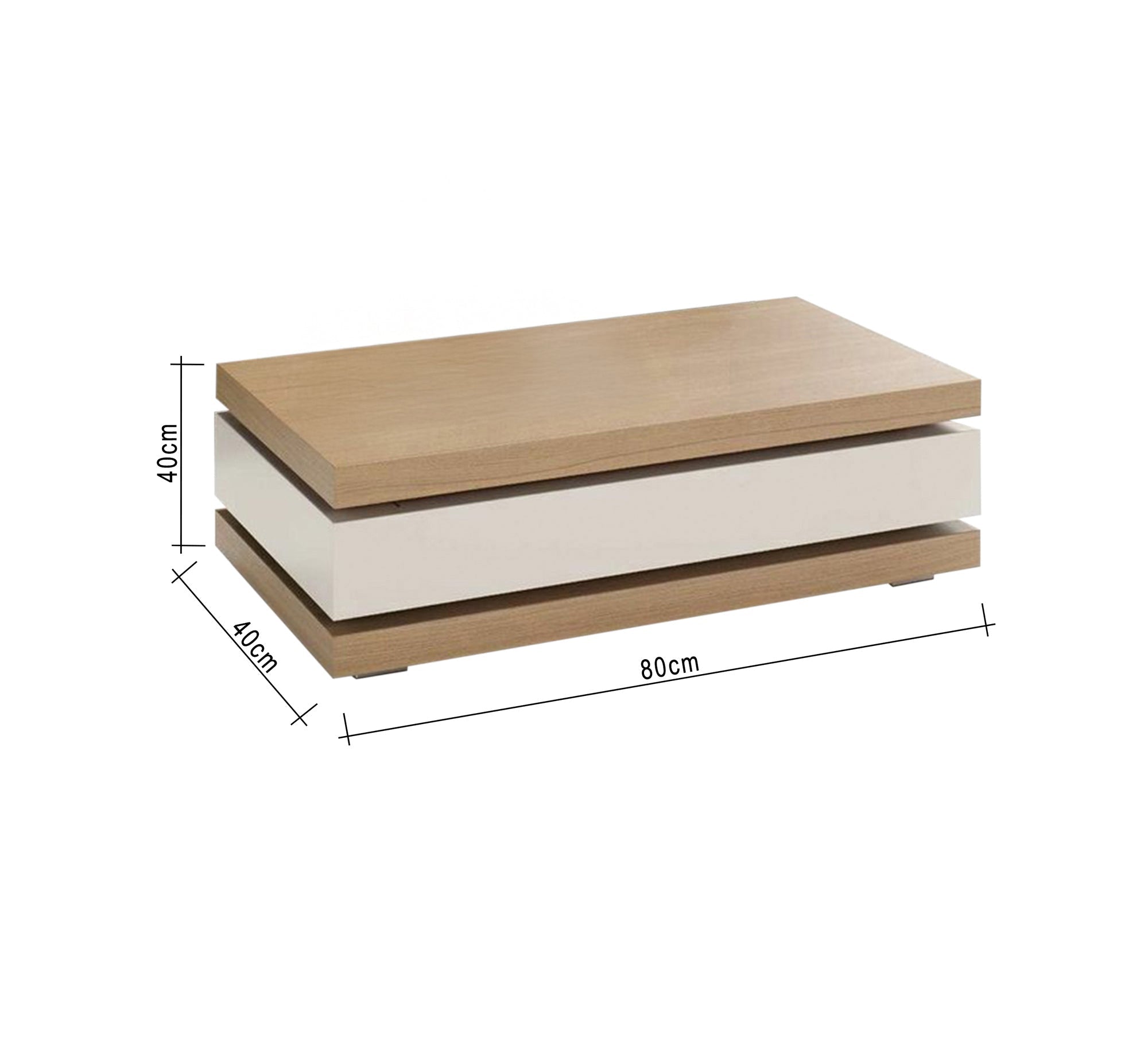 Wooden coffee table with elegant hidden storage - Vitrine Furniture - Coffee Tables