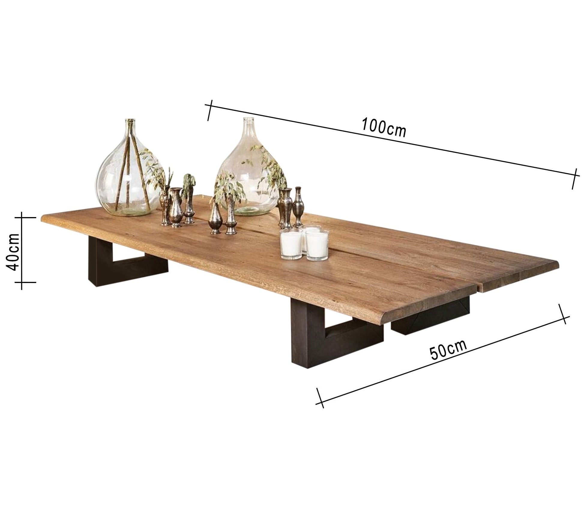 Wooden coffee table with metal legs - Vitrine Furniture - Furniture