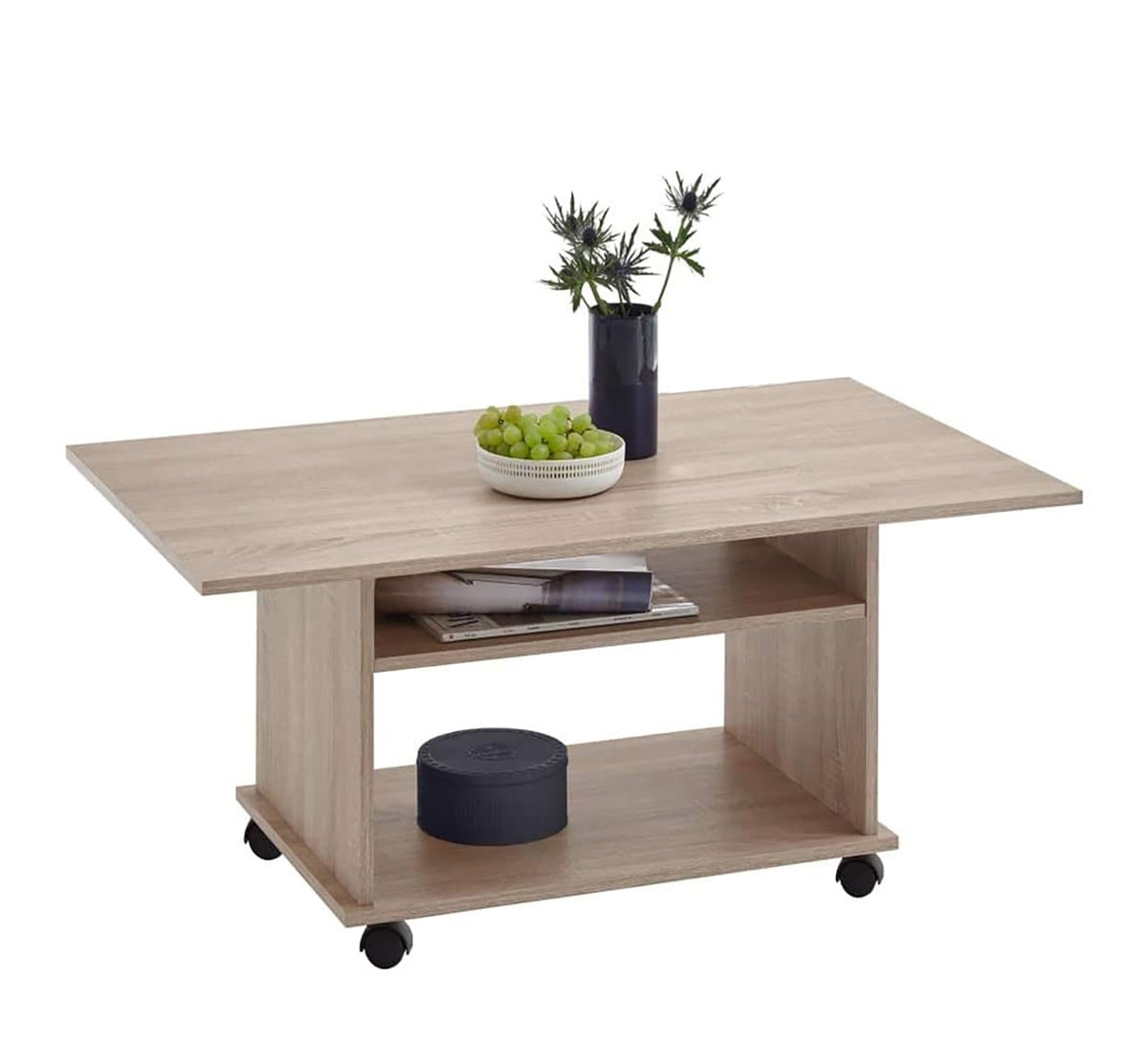 Wooden coffee table with wheels - Vitrine Furniture - Furniture