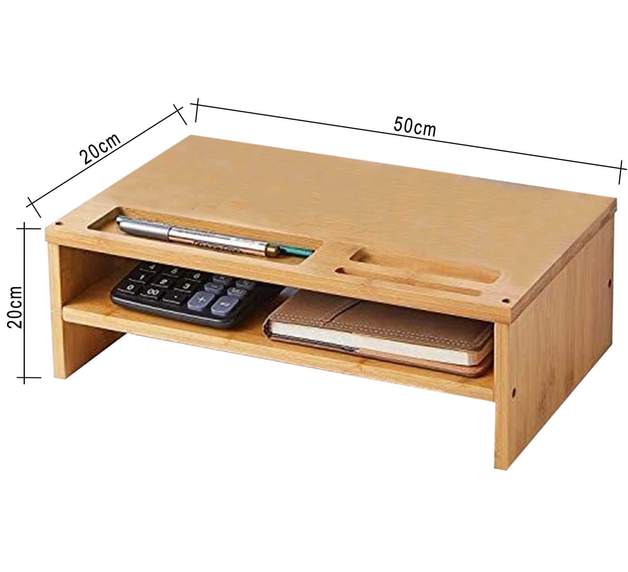 Wooden Computer Monitor Stand - Vitrine Furniture - TV Table & Cabinet