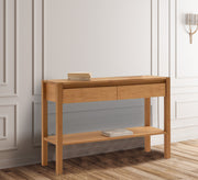 Wooden console table with drawers and shelf - Vitrine Furniture - Furniture