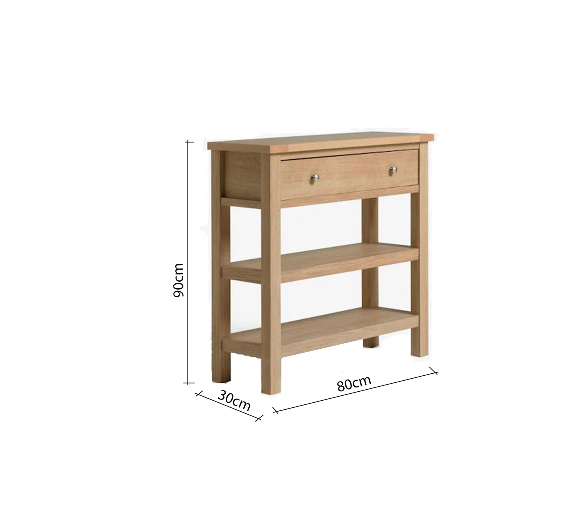 Wooden console table with drawers and two shelves - Vitrine Furniture - Furniture