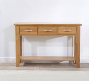 Wooden console table with three drawers and a shelf - Vitrine Furniture - Furniture