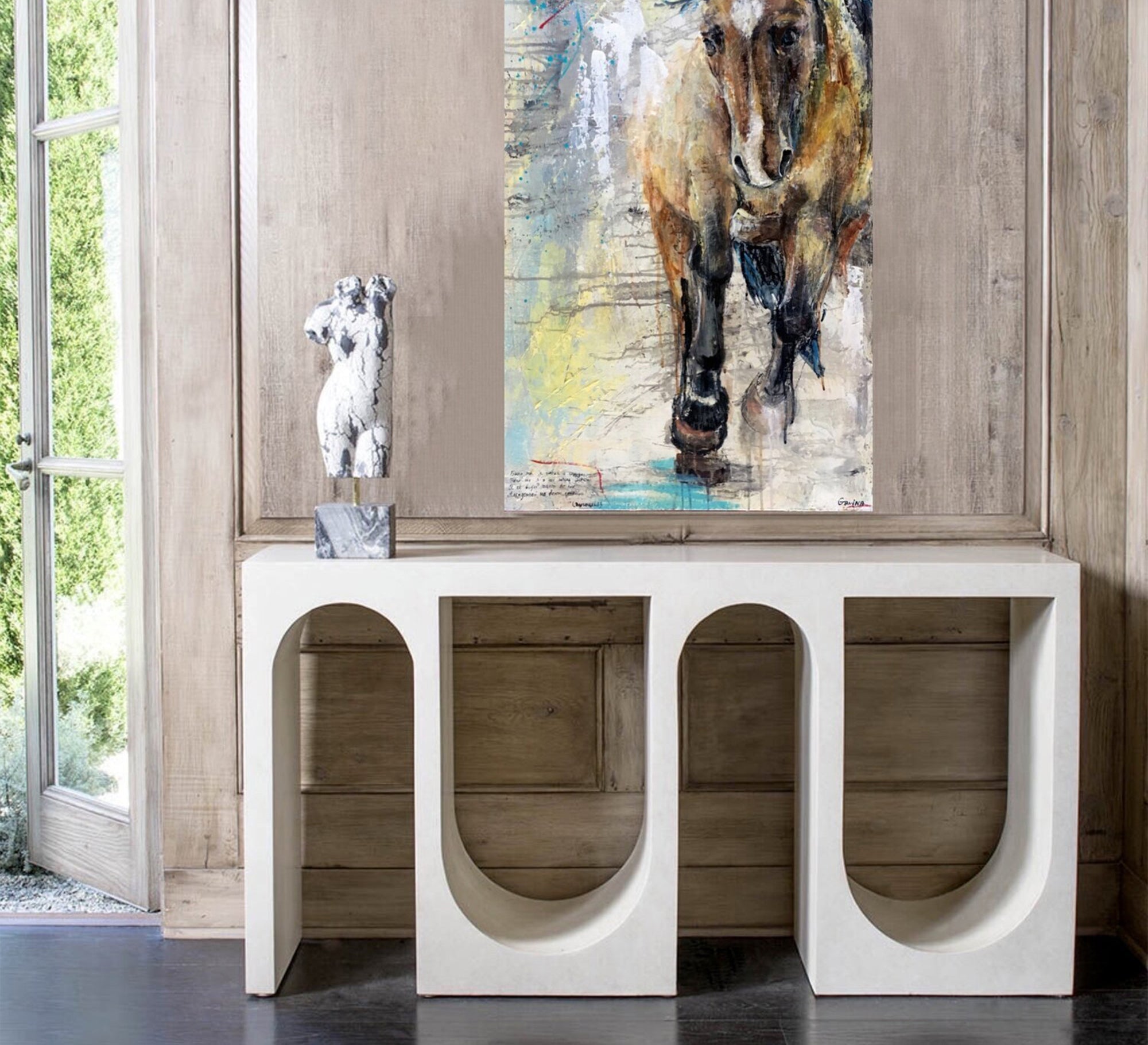Wooden console with unique design - Vitrine Furniture - Furniture