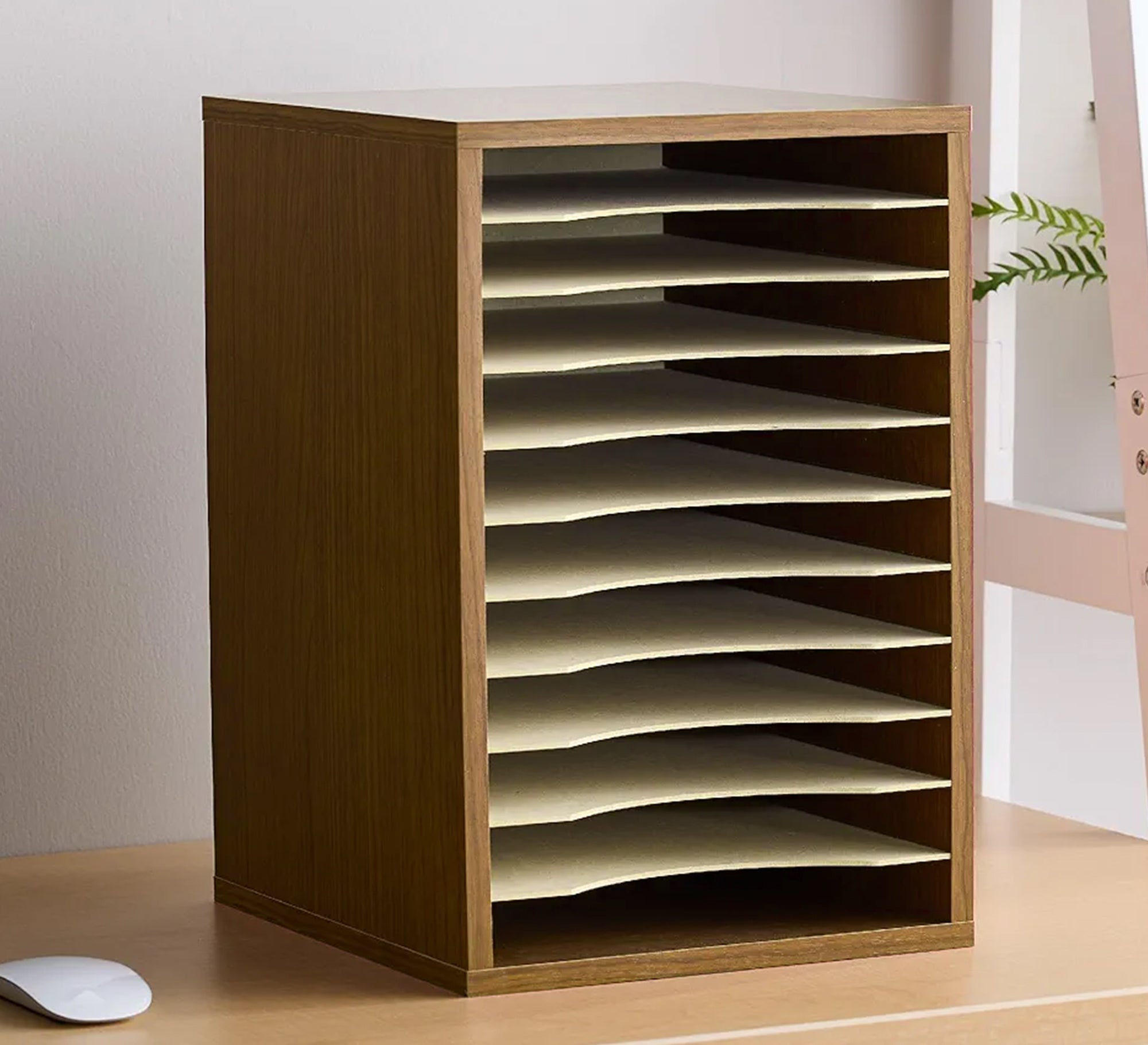 Wooden desk organizer for books and folders - Vitrine Furniture - Furniture