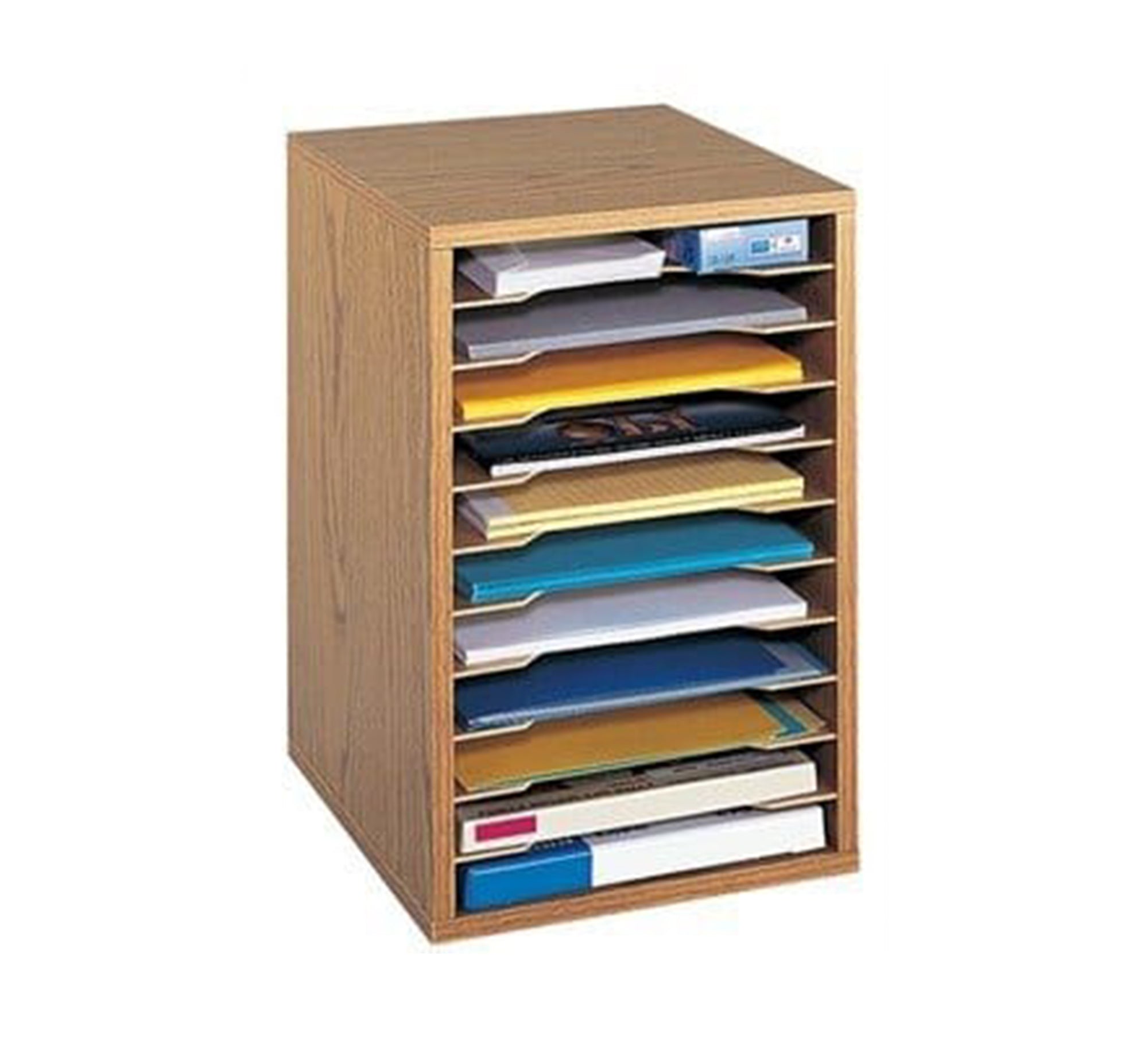 Wooden desk organizer for books and folders - Vitrine Furniture - Furniture