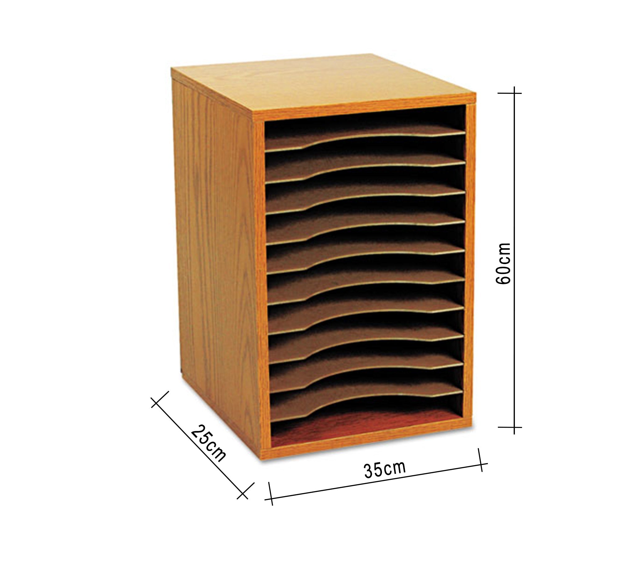 Wooden desk organizer for books and folders - Vitrine Furniture - Furniture