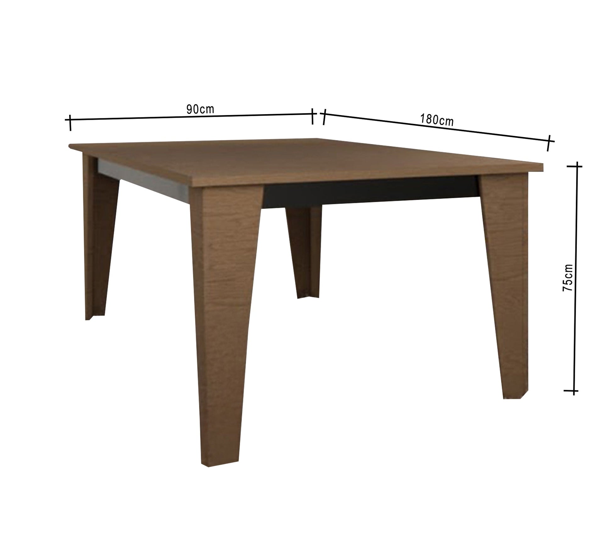 Wooden dining table with black accents - Vitrine Furniture - Furniture