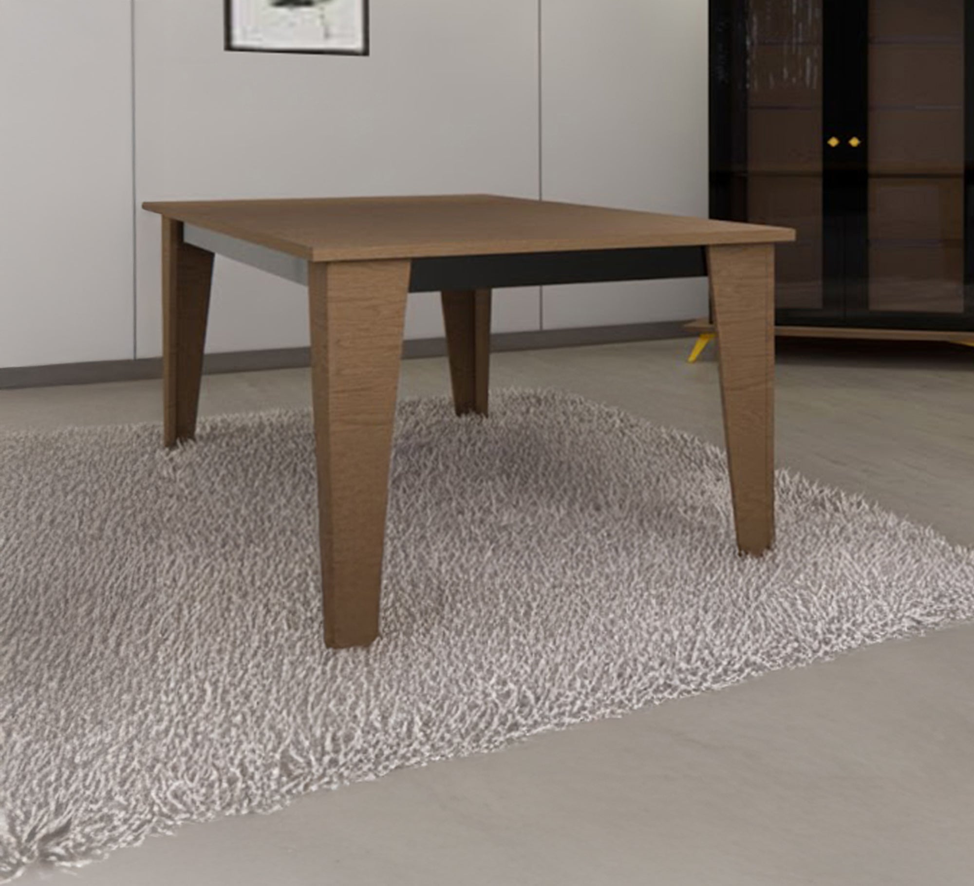 Wooden dining table with black accents - Vitrine Furniture - Furniture