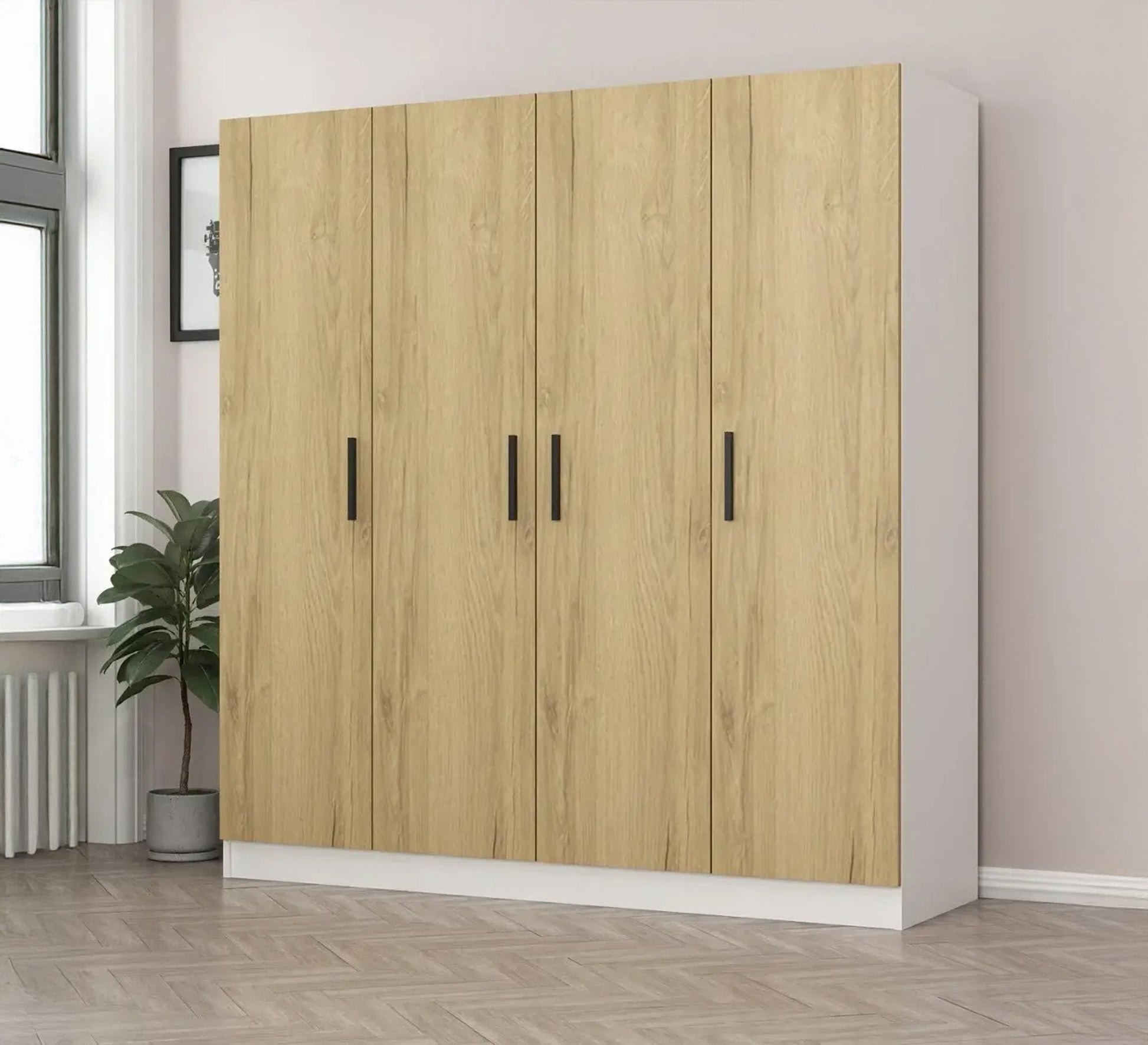 Wooden door wardrobe, simple and elegant design - Vitrine Furniture - Furniture