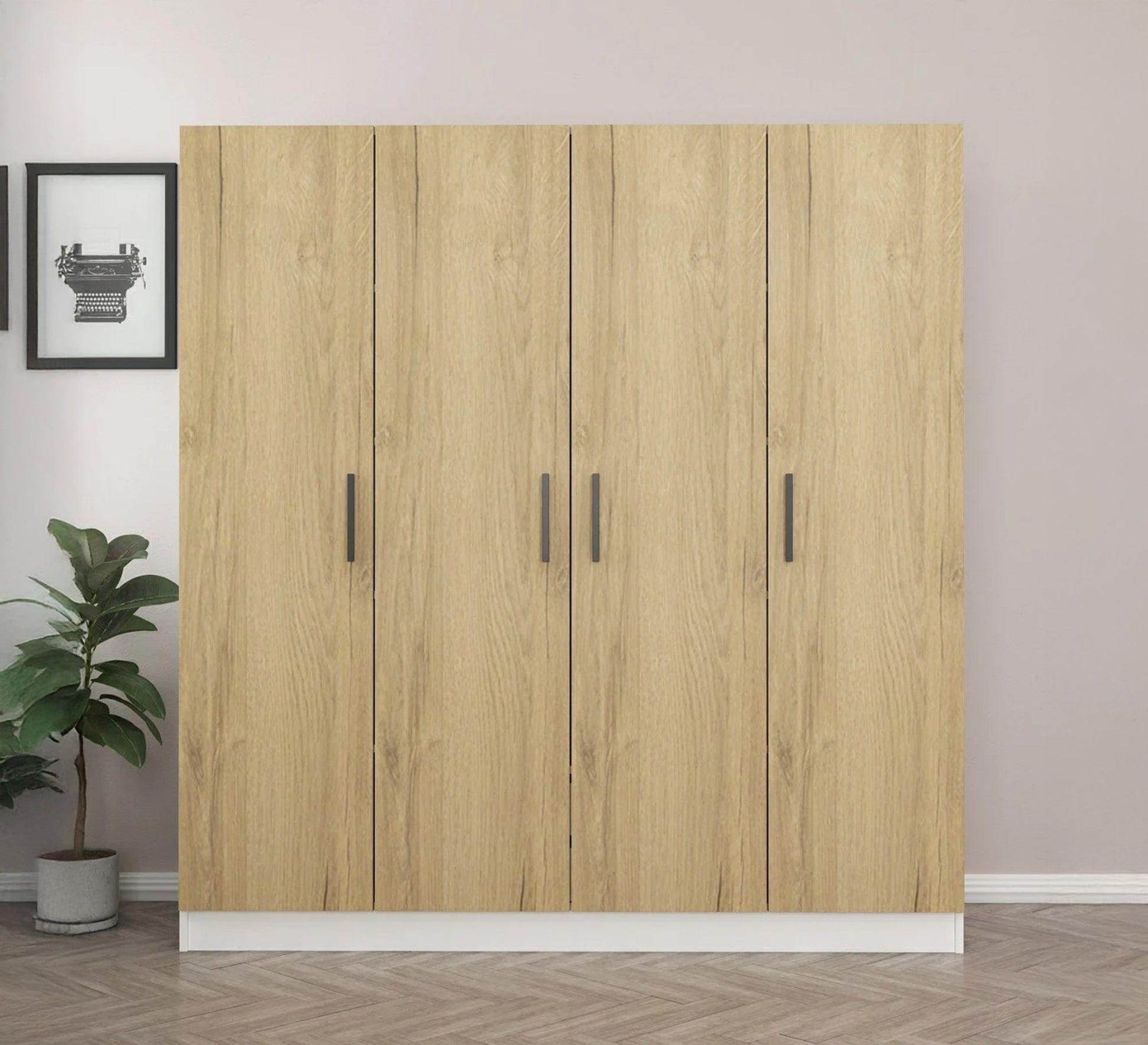 Wooden door wardrobe, simple and elegant design - Vitrine Furniture - Furniture