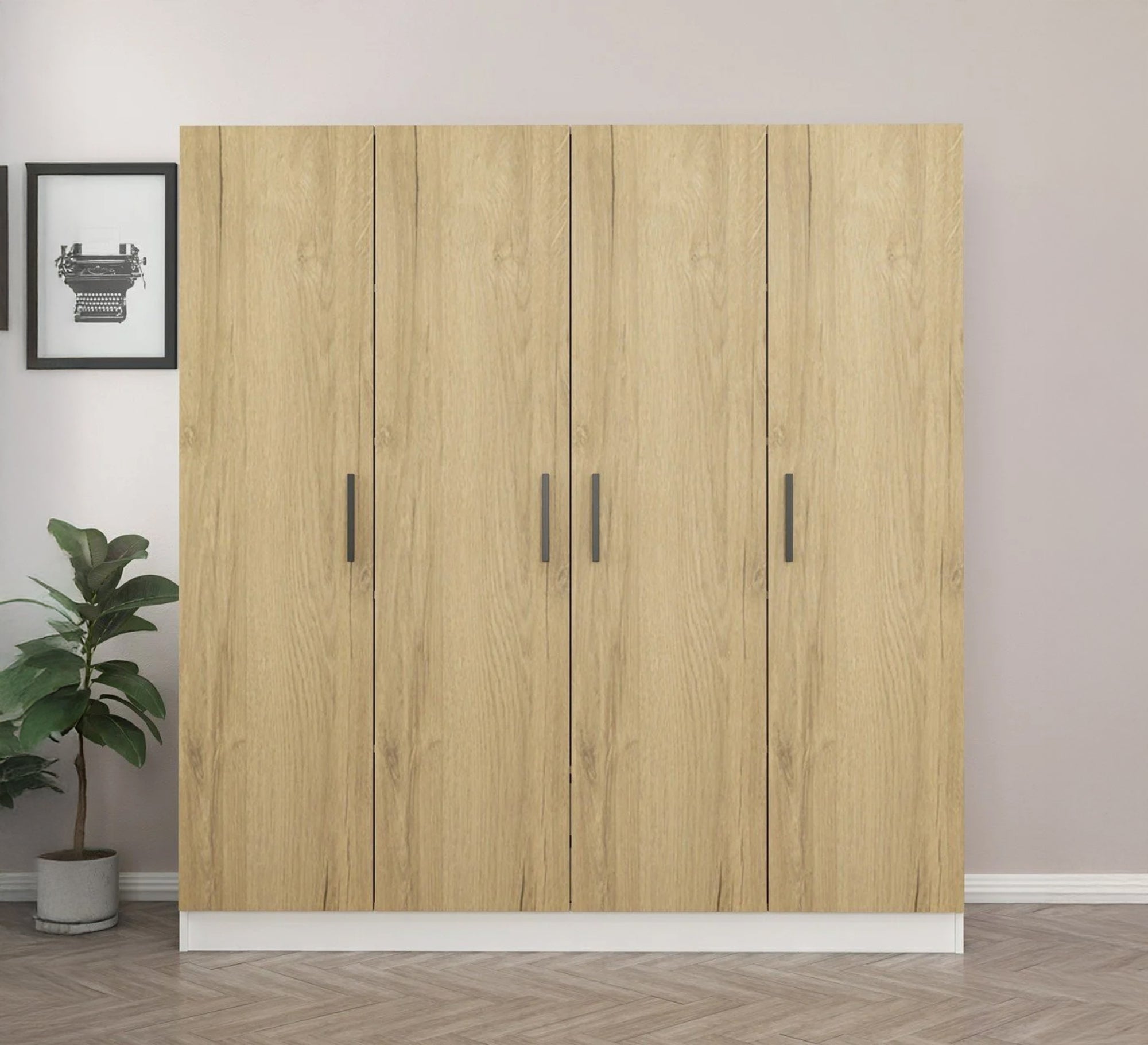 Wooden door wardrobe, simple and elegant design - Vitrine Furniture - Furniture