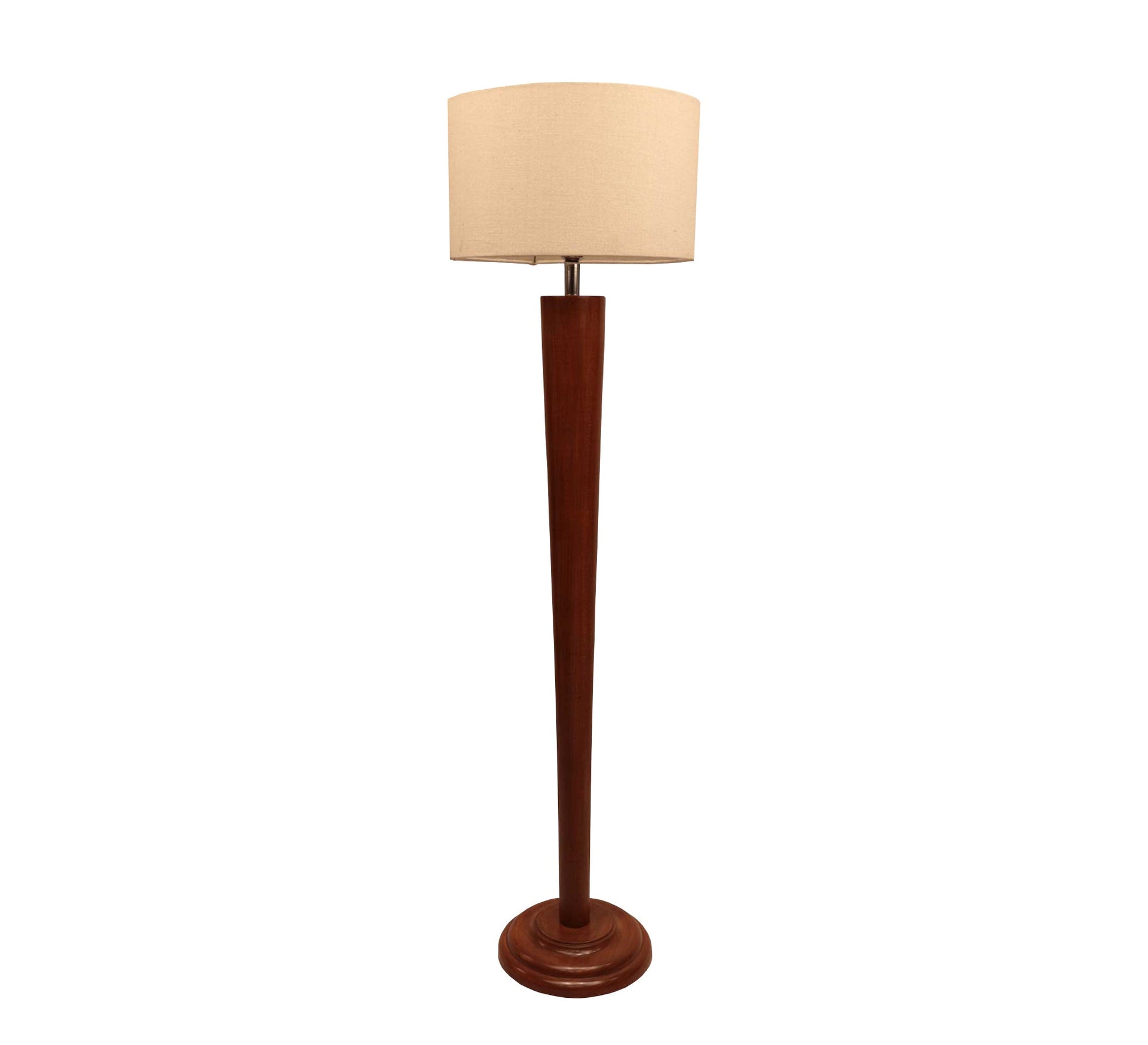 Wooden floor lamp with elegant circular base - Vitrine Furniture - Lighting