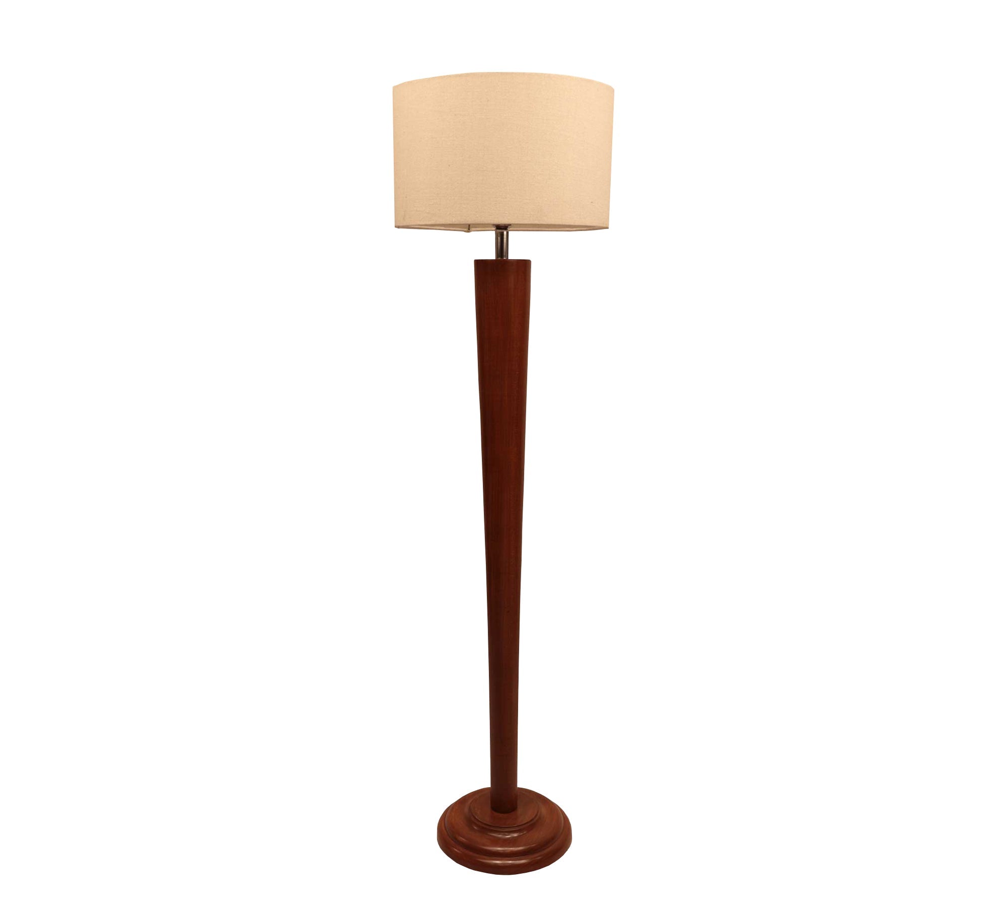 Wooden floor lamp with elegant circular base - Vitrine Furniture - Lighting