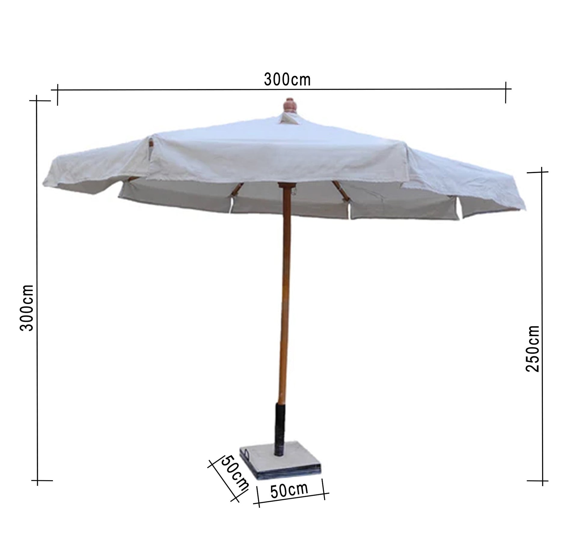 Wooden garden umbrella - Vitrine Furniture - Outdoor Products