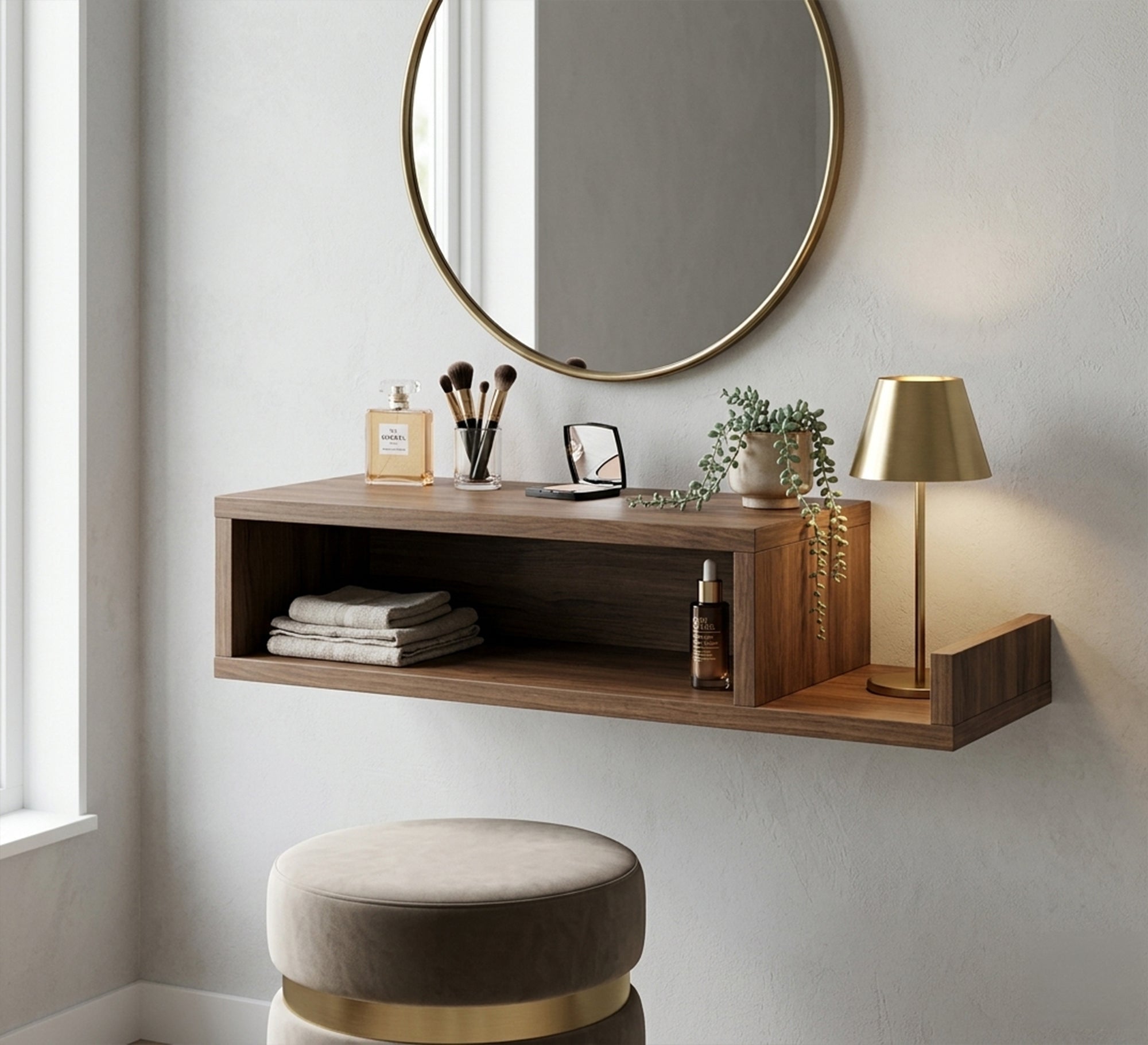 Wooden hanging table for use as a chest of drawers - Vitrine Furniture - Side Tables