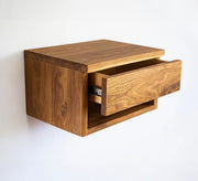 Wooden hanging table with drawer and hidden shelf - Vitrine Furniture - Furniture