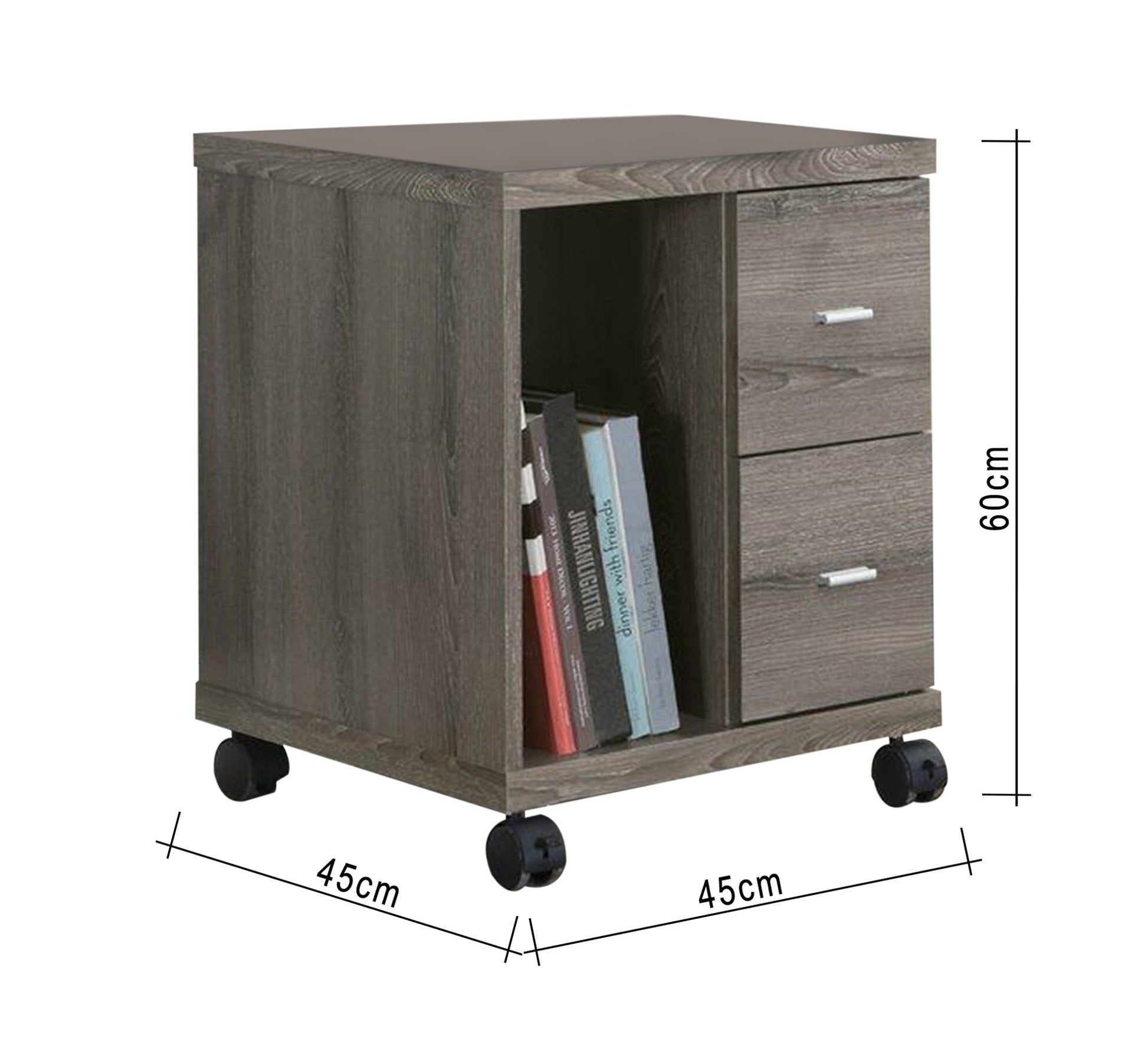 Wooden Mobile Printer Stand - Vitrine Furniture - Décor