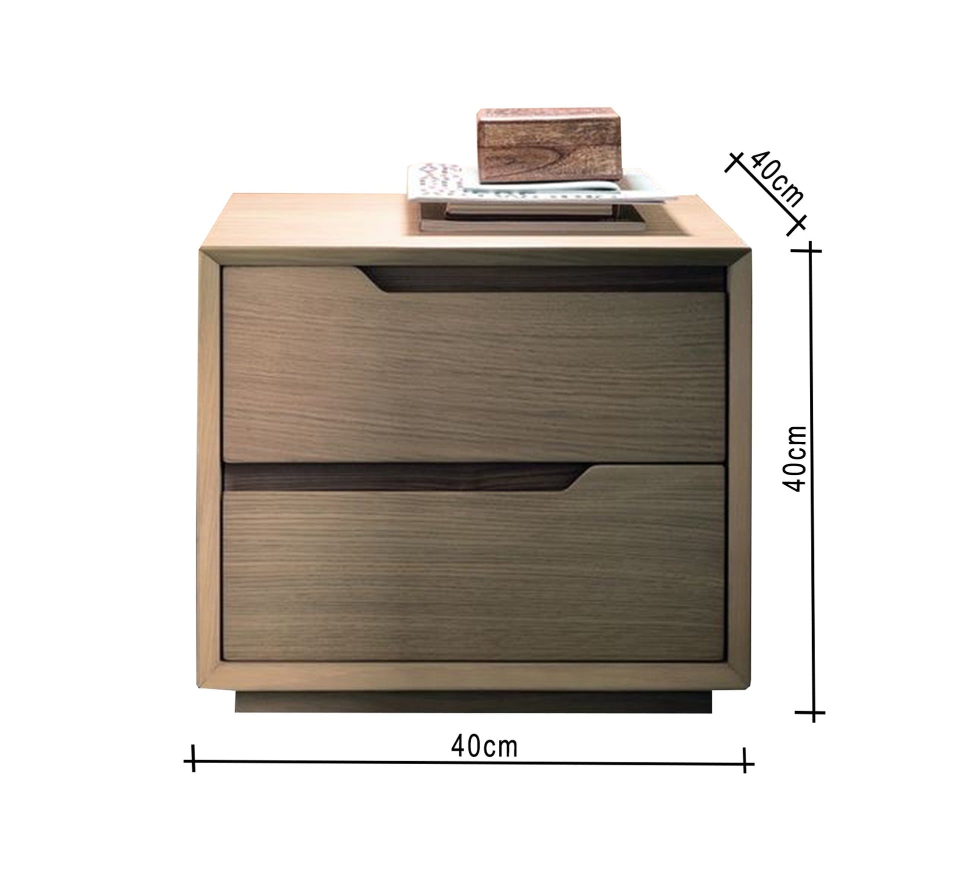 Wooden nightstand with two drawers - Vitrine Furniture - Furniture