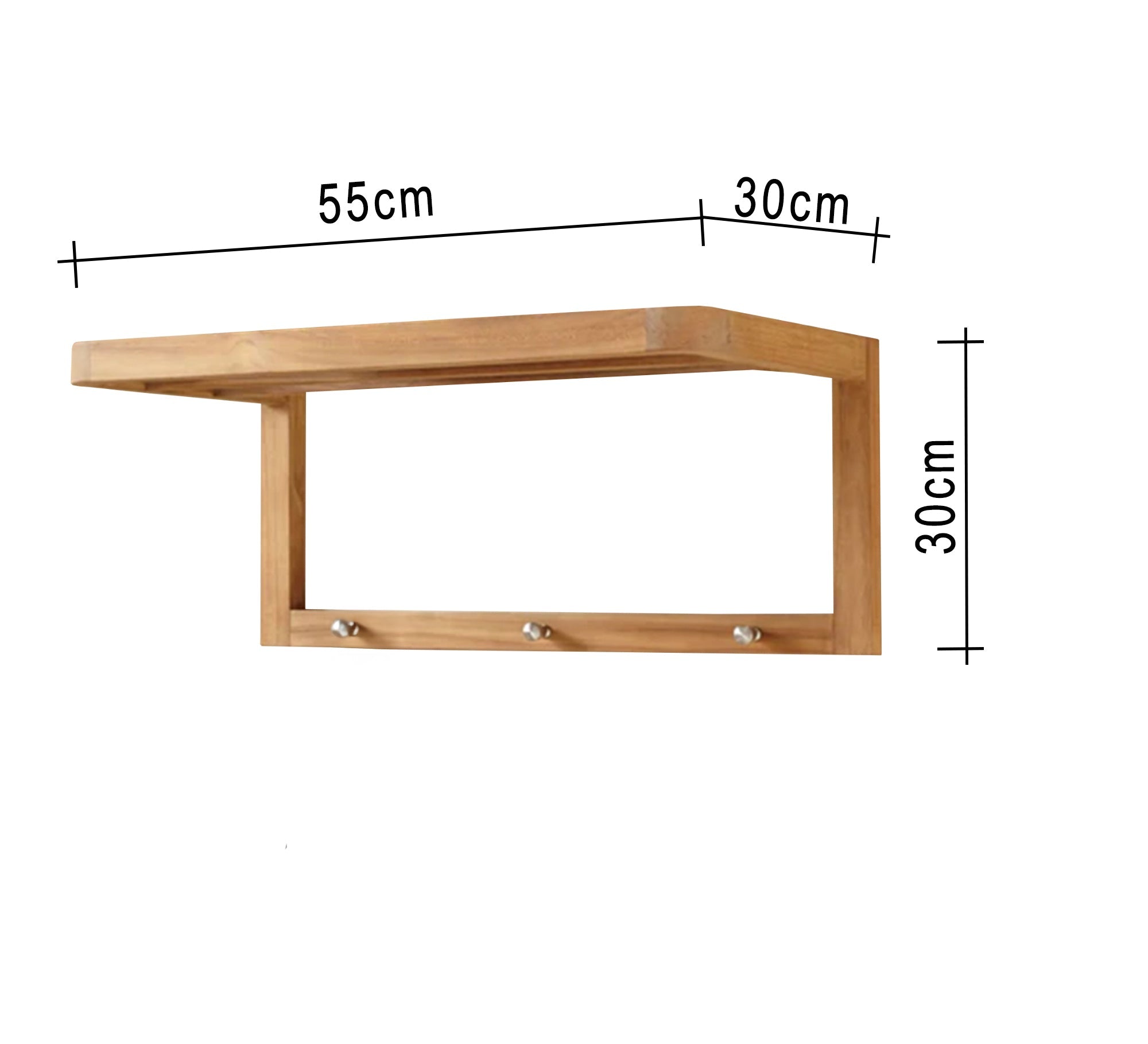 Wooden Shelf and Towel Hanger - Vitrine Furniture - Furniture