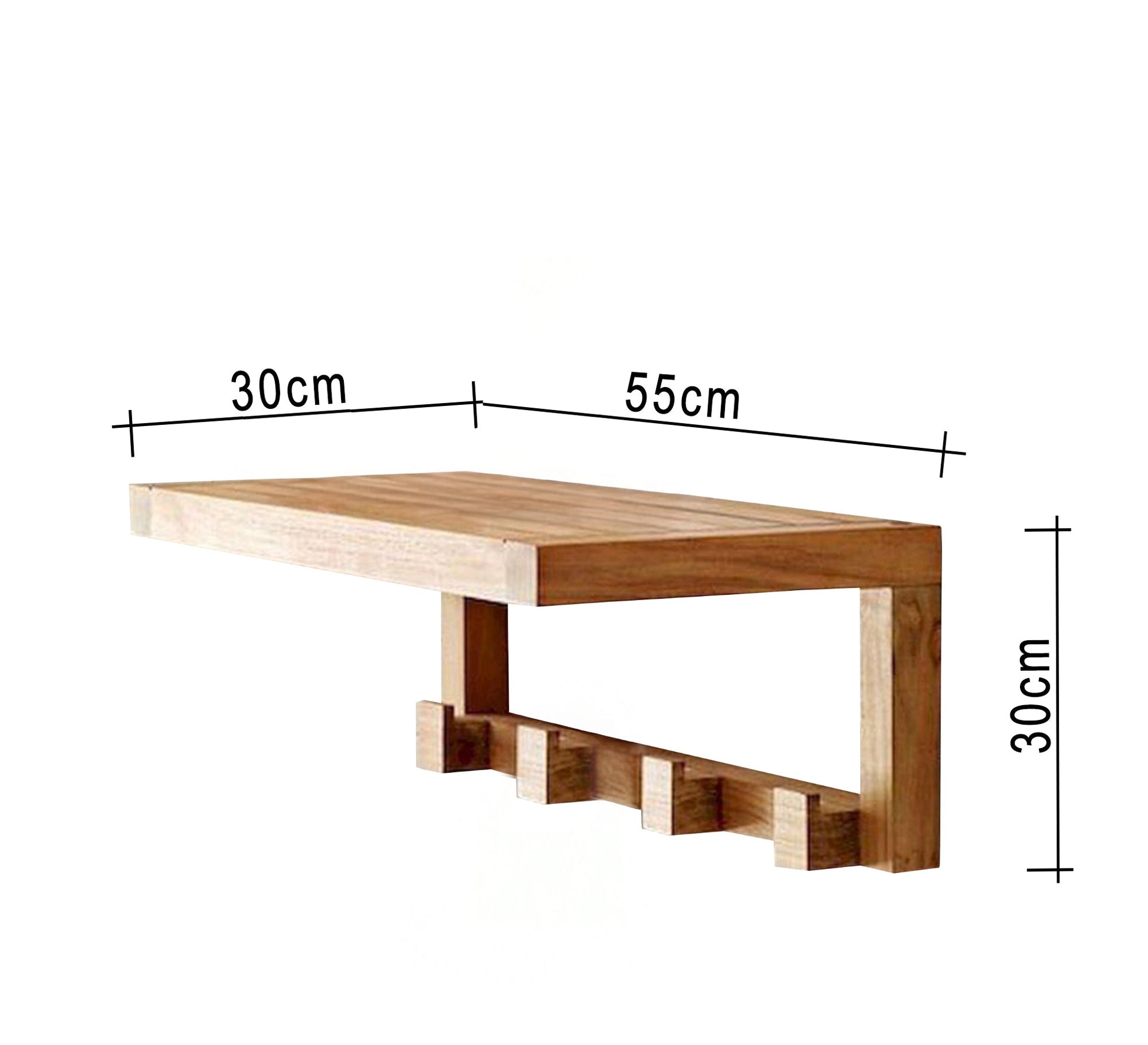 Wooden Shelf and Towel Hook - Vitrine Furniture - Furniture