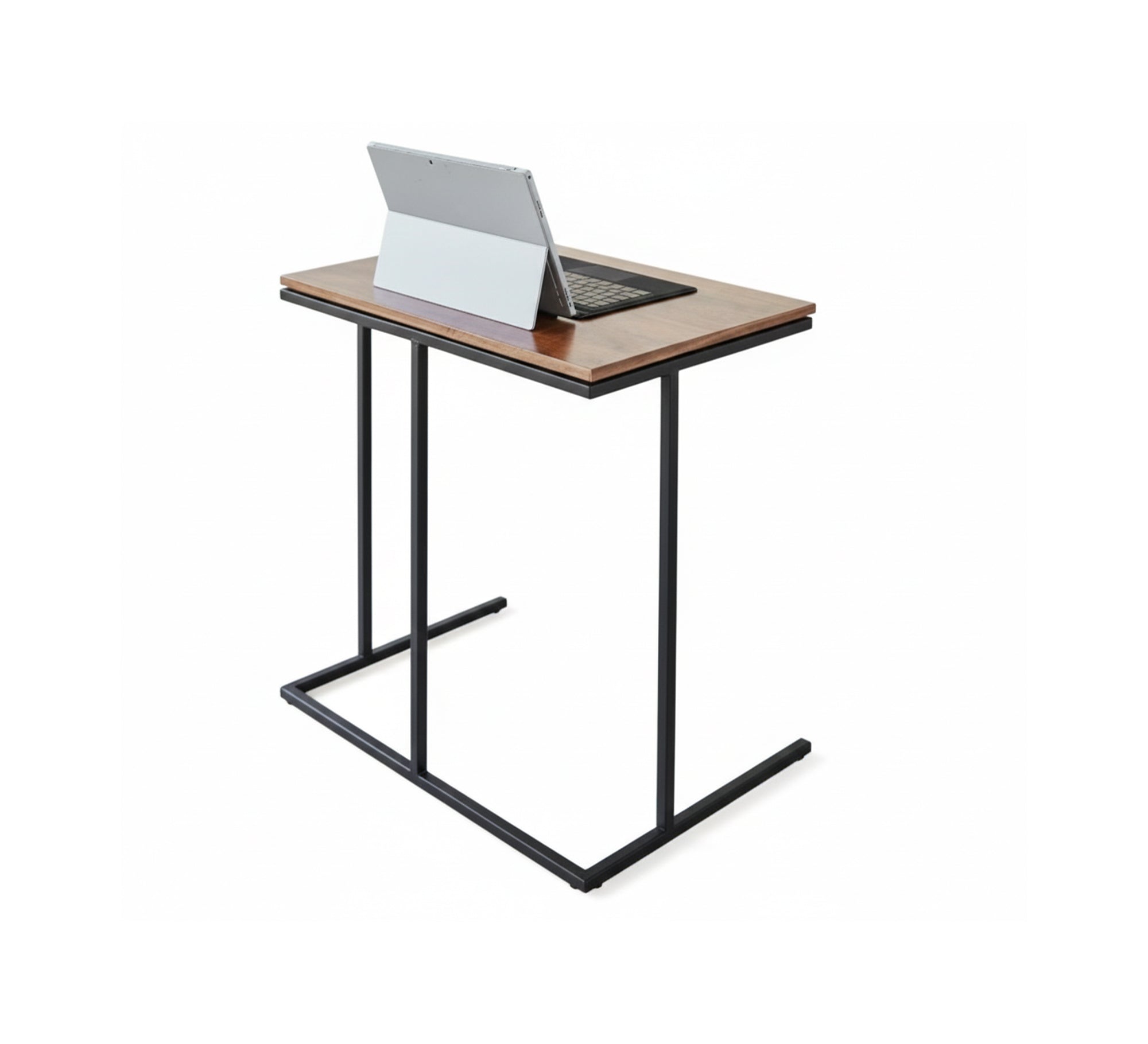 Wooden side table with a slim black frame - Vitrine Furniture - Furniture