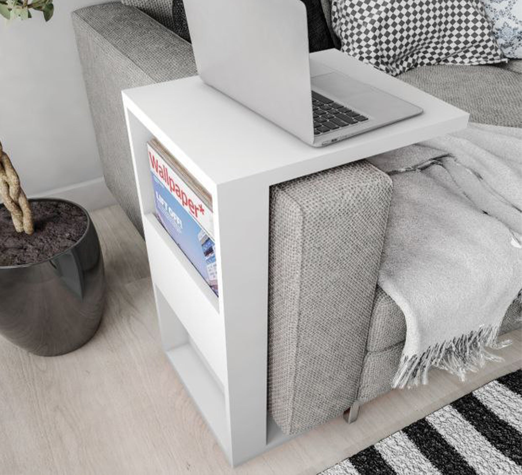 Wooden side table with flexible design - Vitrine Furniture - Furniture