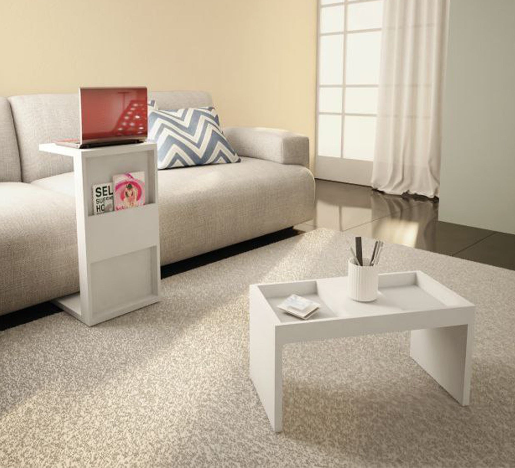 Wooden side table with flexible design - Vitrine Furniture - Furniture