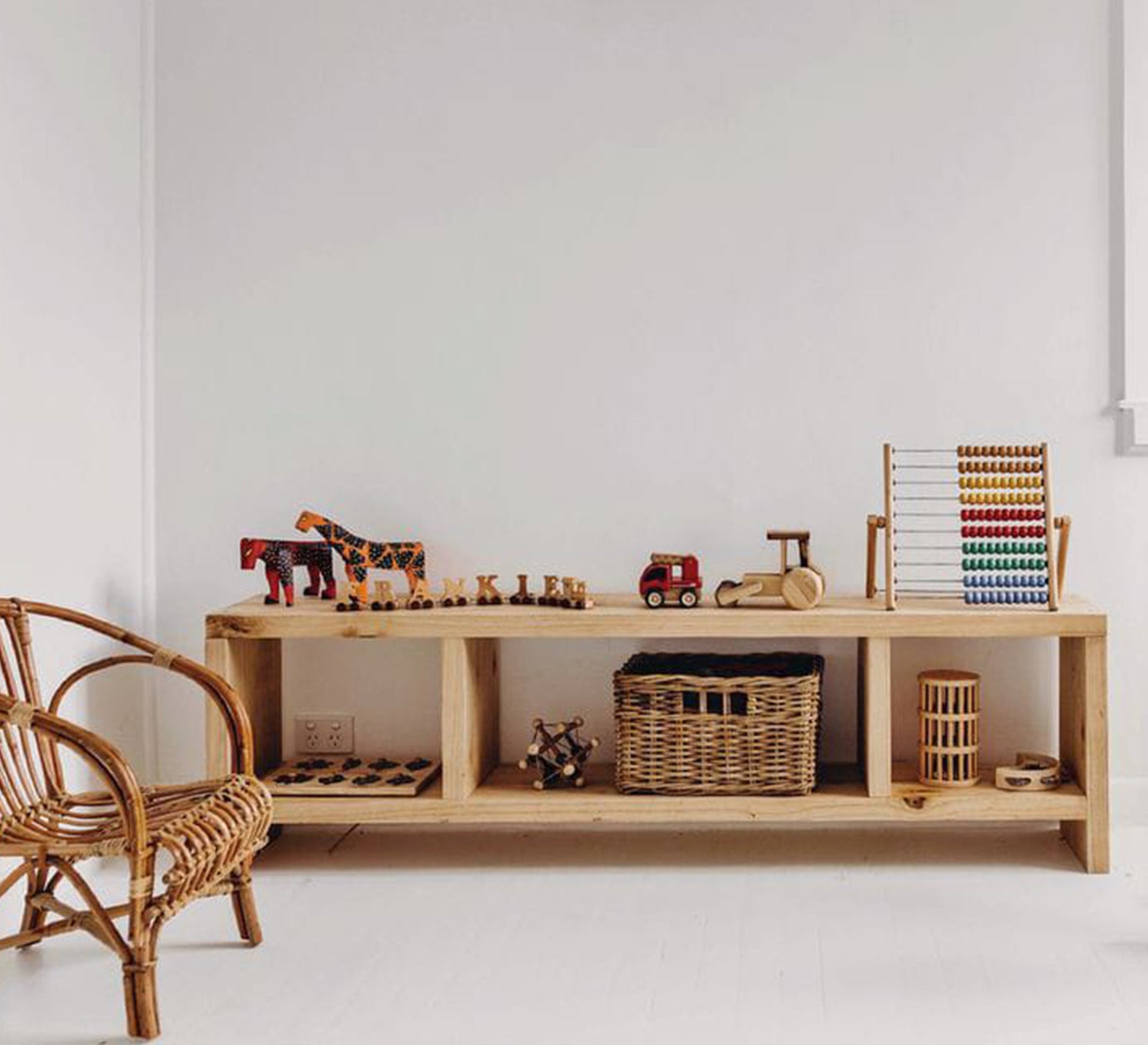 Wooden Toy Storage Unit Open Shelves - Vitrine Furniture - Furniture