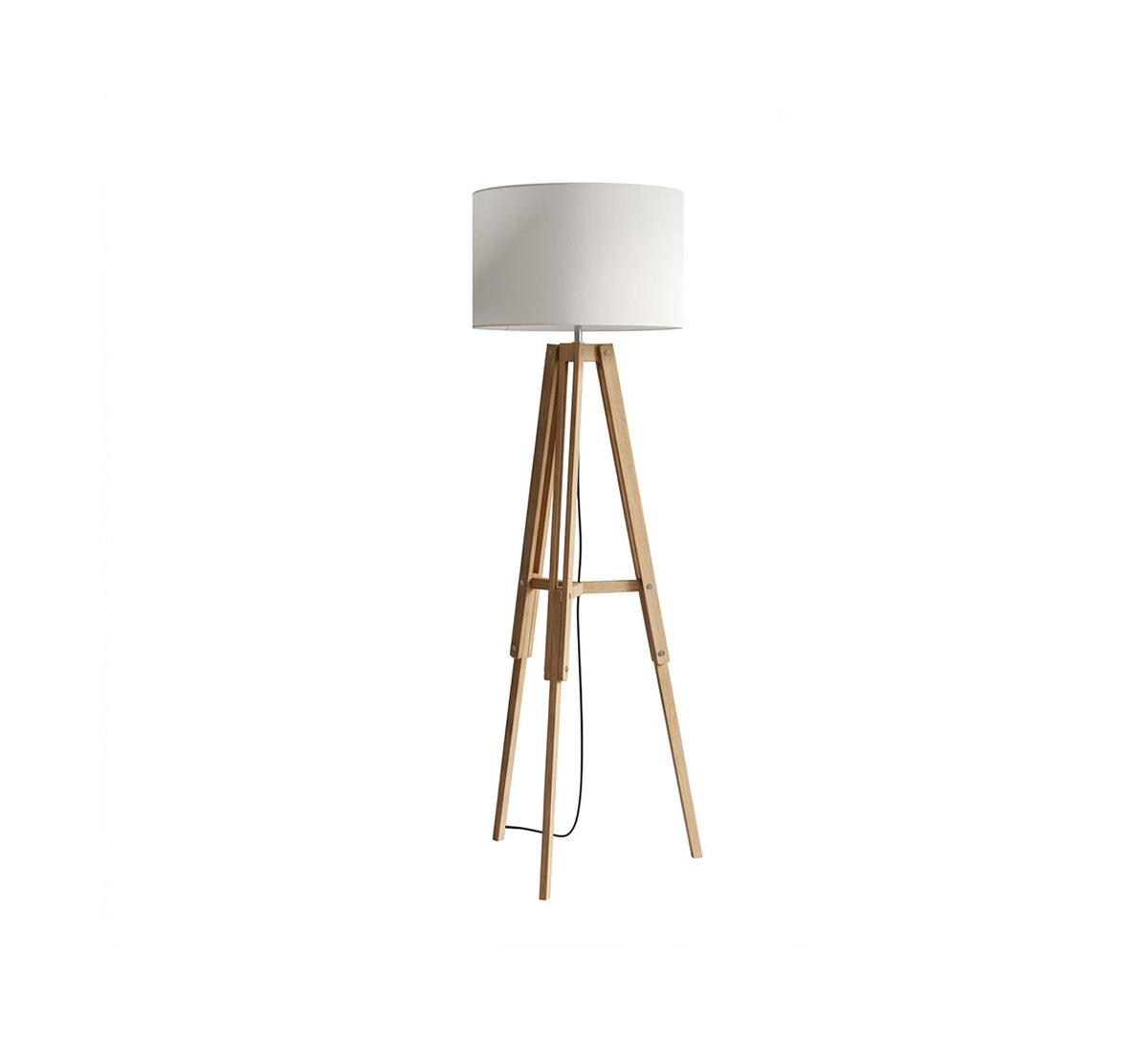 Wooden Tripod Floor Lamp with Shade - Vitrine Furniture - Floor lamps