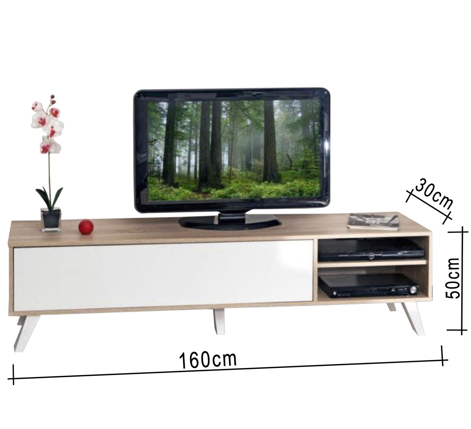 Wooden TV table * white - Vitrine Furniture - TV Table & Cabinet