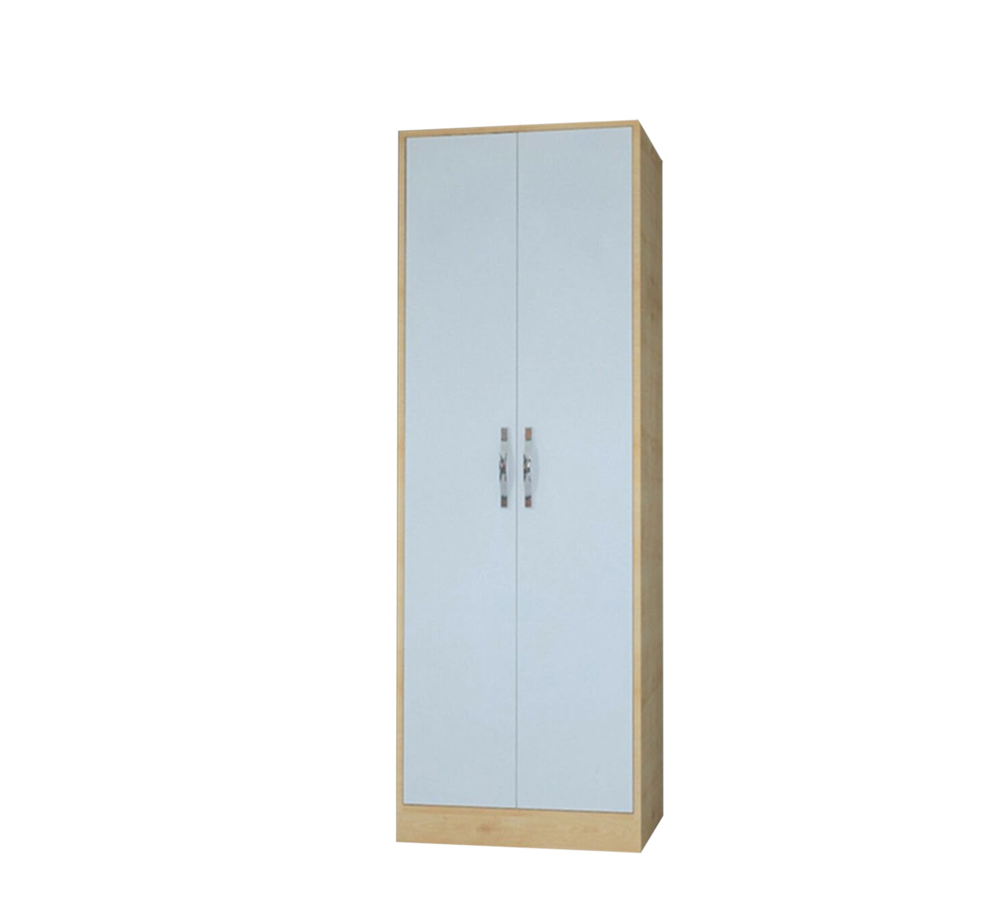 Wooden wardrobe, 63 cm, with two white doors - Vitrine Furniture - Furniture
