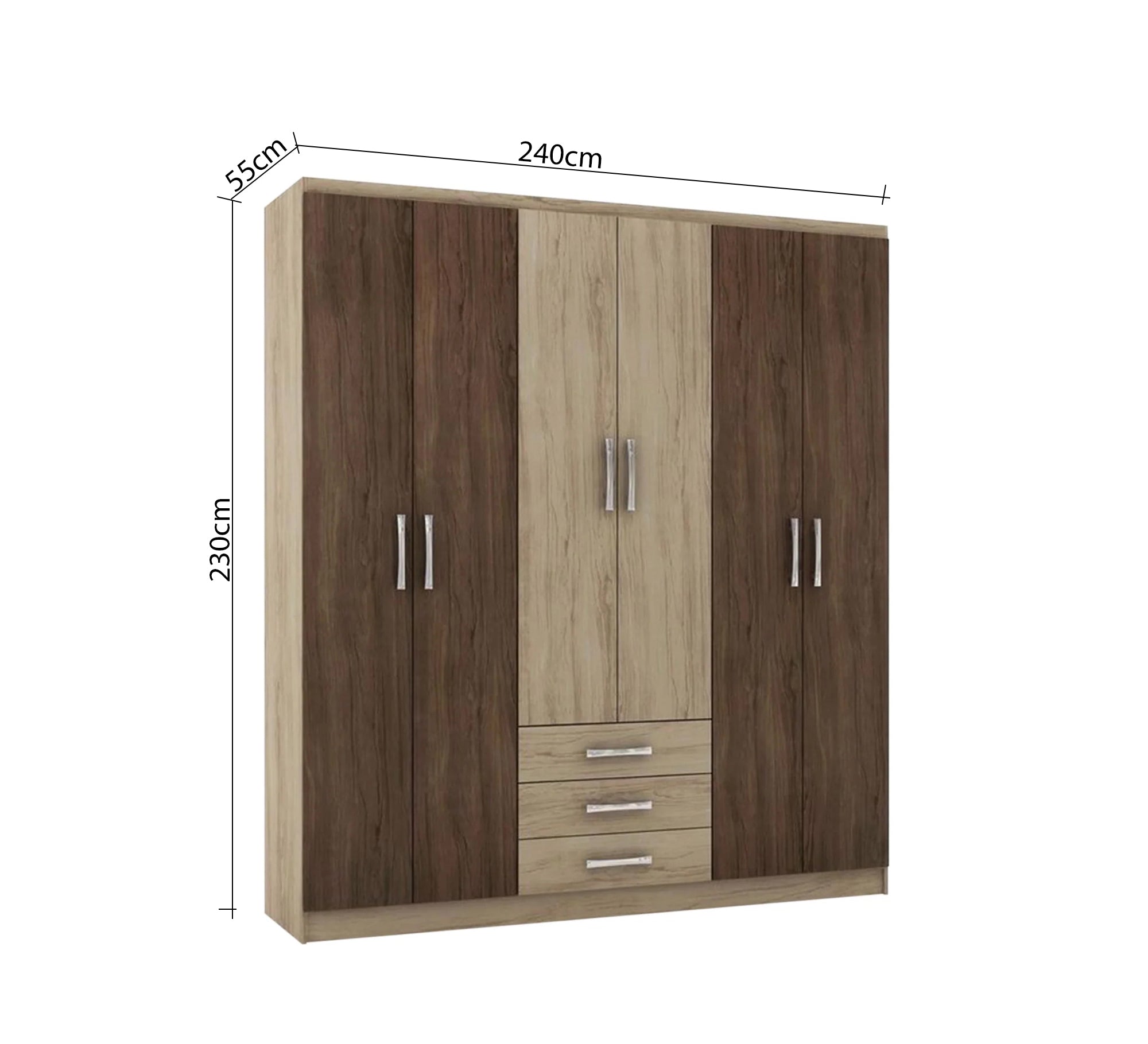 Wooden wardrobe in attractive natural colors - Vitrine Furniture - Furniture