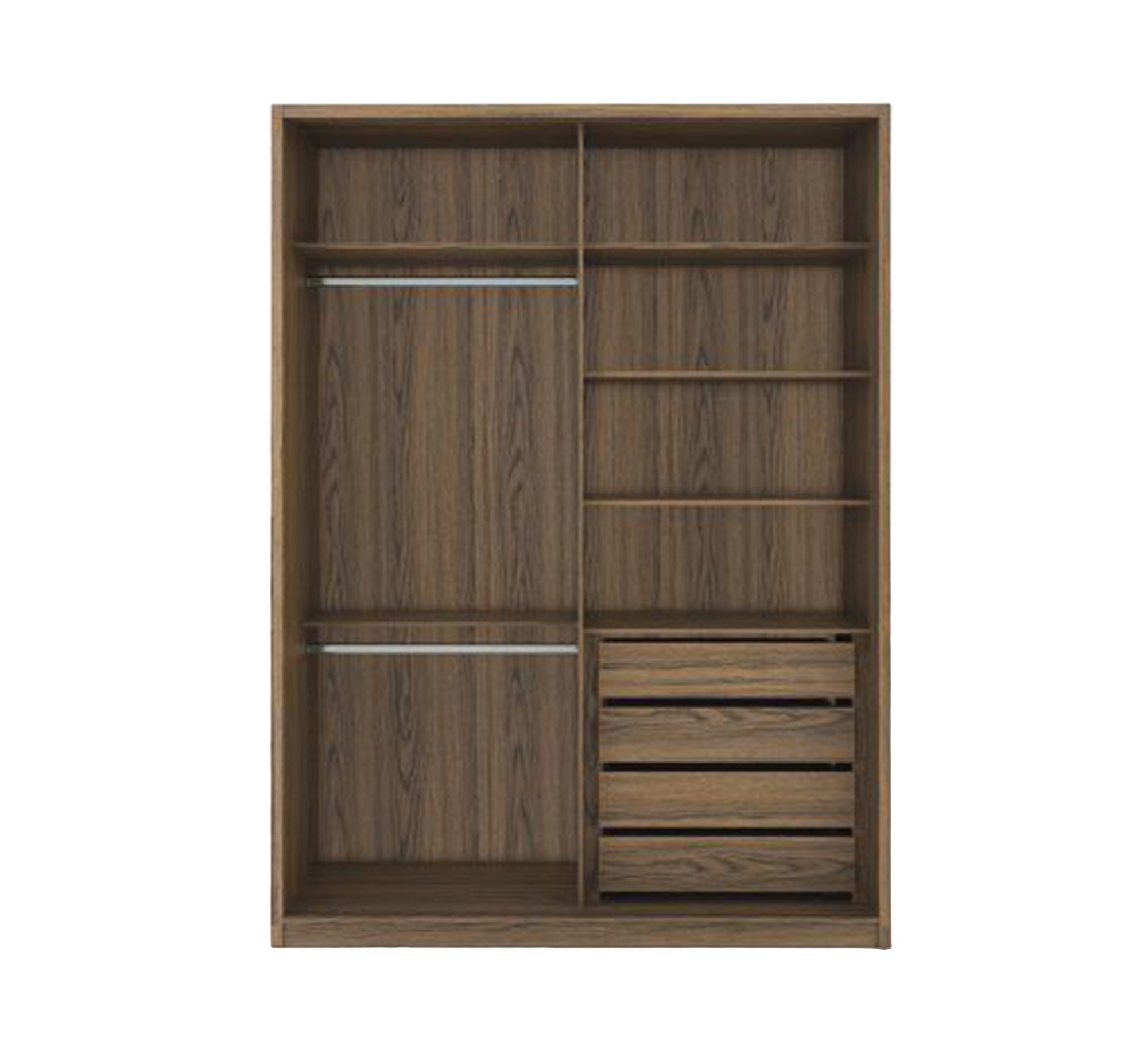 Wooden wardrobe with practical storage compartments - Vitrine Furniture - Wardrobes