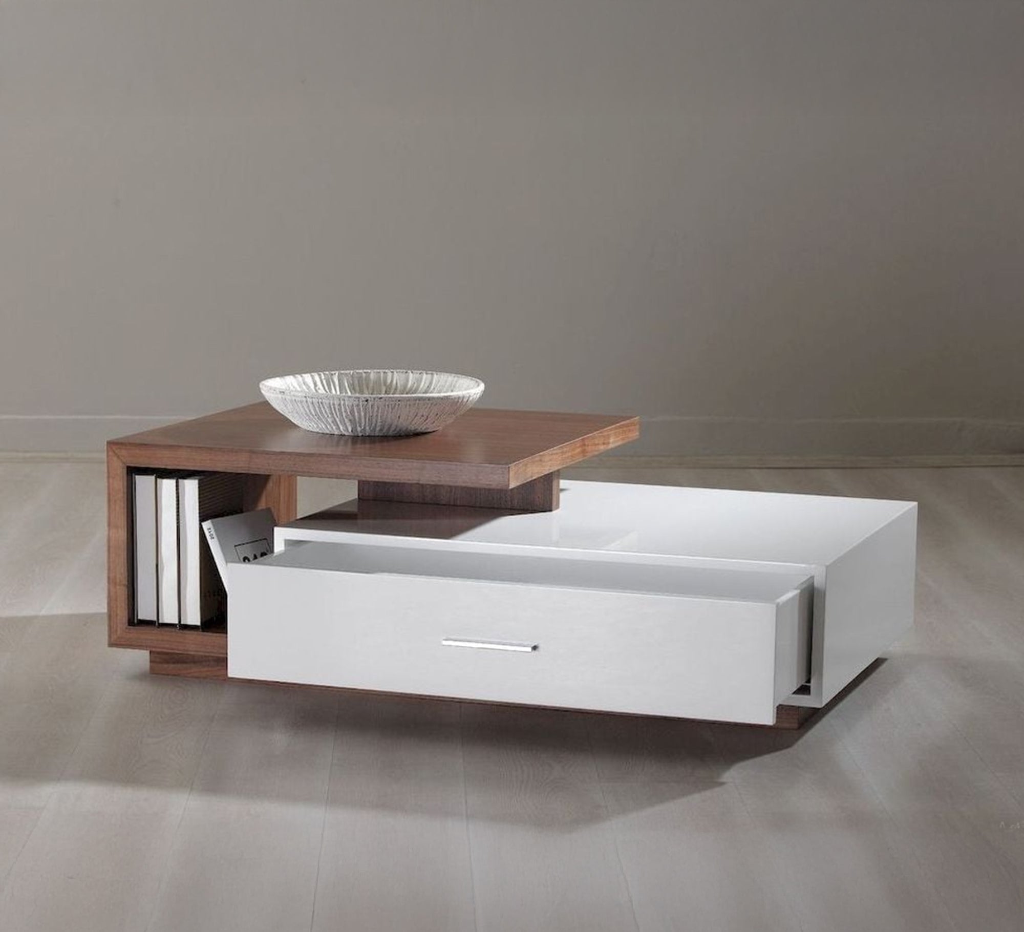 Wooden white and brown center table - Vitrine Furniture - Coffee Tables