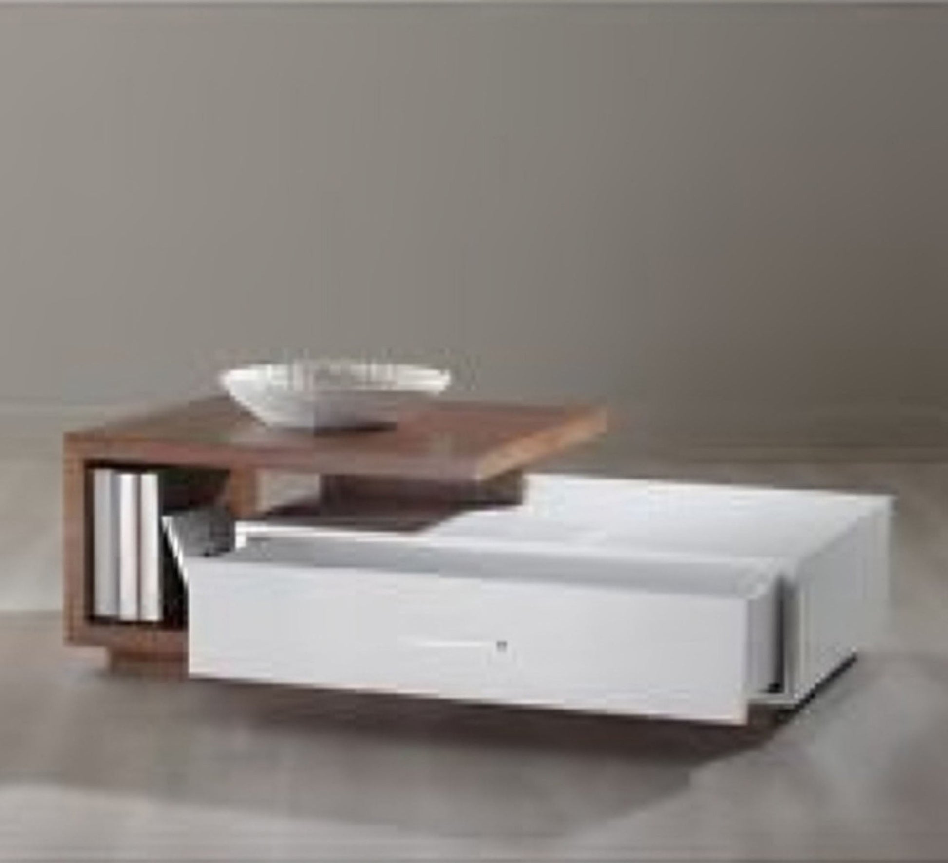 Wooden white and brown center table - Vitrine Furniture - Furniture