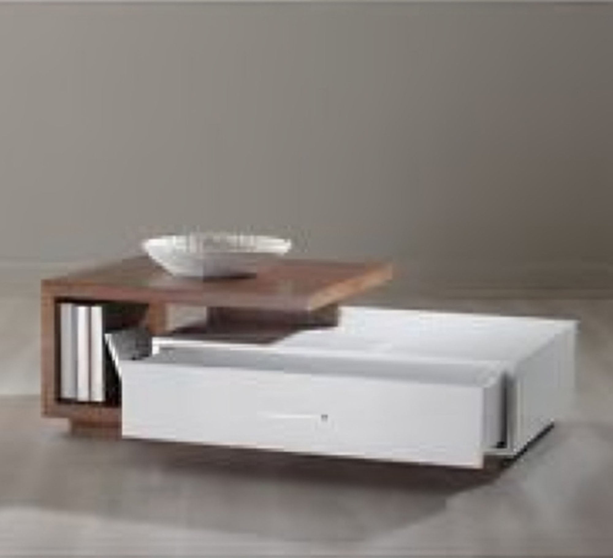 Wooden white and brown center table - Vitrine Furniture - Furniture