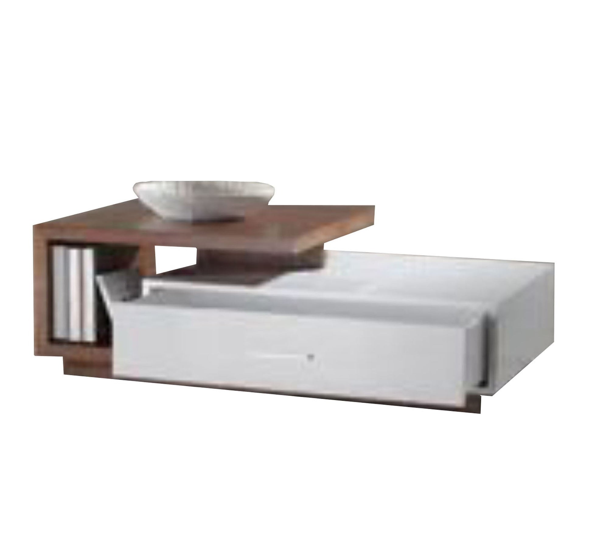 Wooden white and brown center table - Vitrine Furniture - Furniture